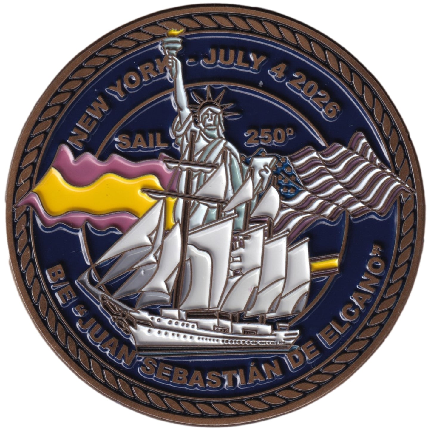 Iman Juan Sebastian de Elcano (A-71) - XCVIII Crucero de Instruccion - Sail 250 (1776-2026) - 4th July - New York