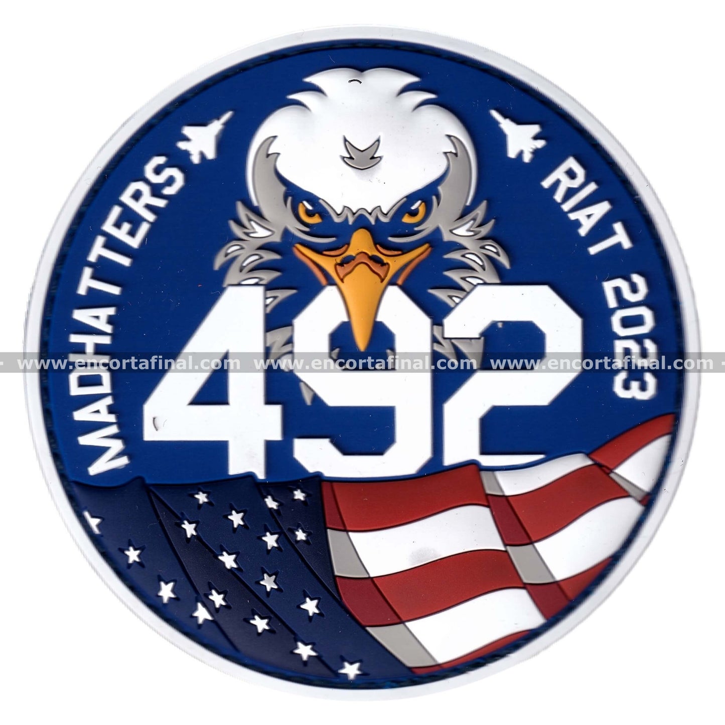 United States Air Force Patch - 492nd Fighter Squadron (Madhatters) - Royal International Air Tattoo 2023 (RIAT)
