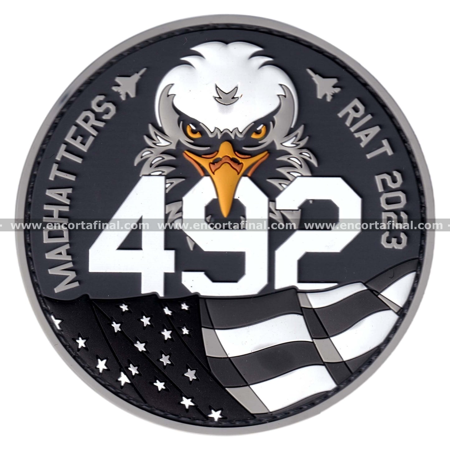 United States Air Force Patch - 492nd Fighter Squadron (Madhatters) - Royal International Air Tattoo 2023 (RIAT)