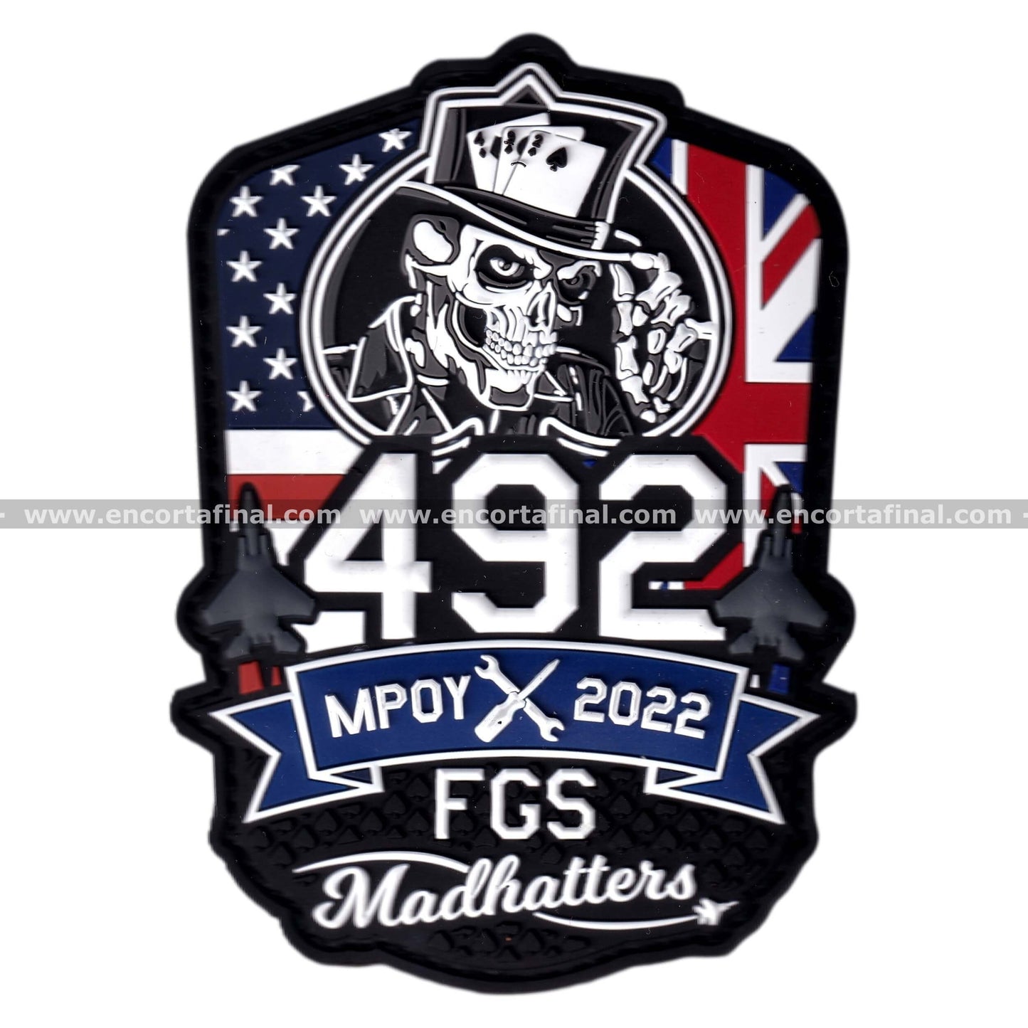 United States Air Force Patch - 492nd Fighter Squadron (Madhatters) - MPOY 2022