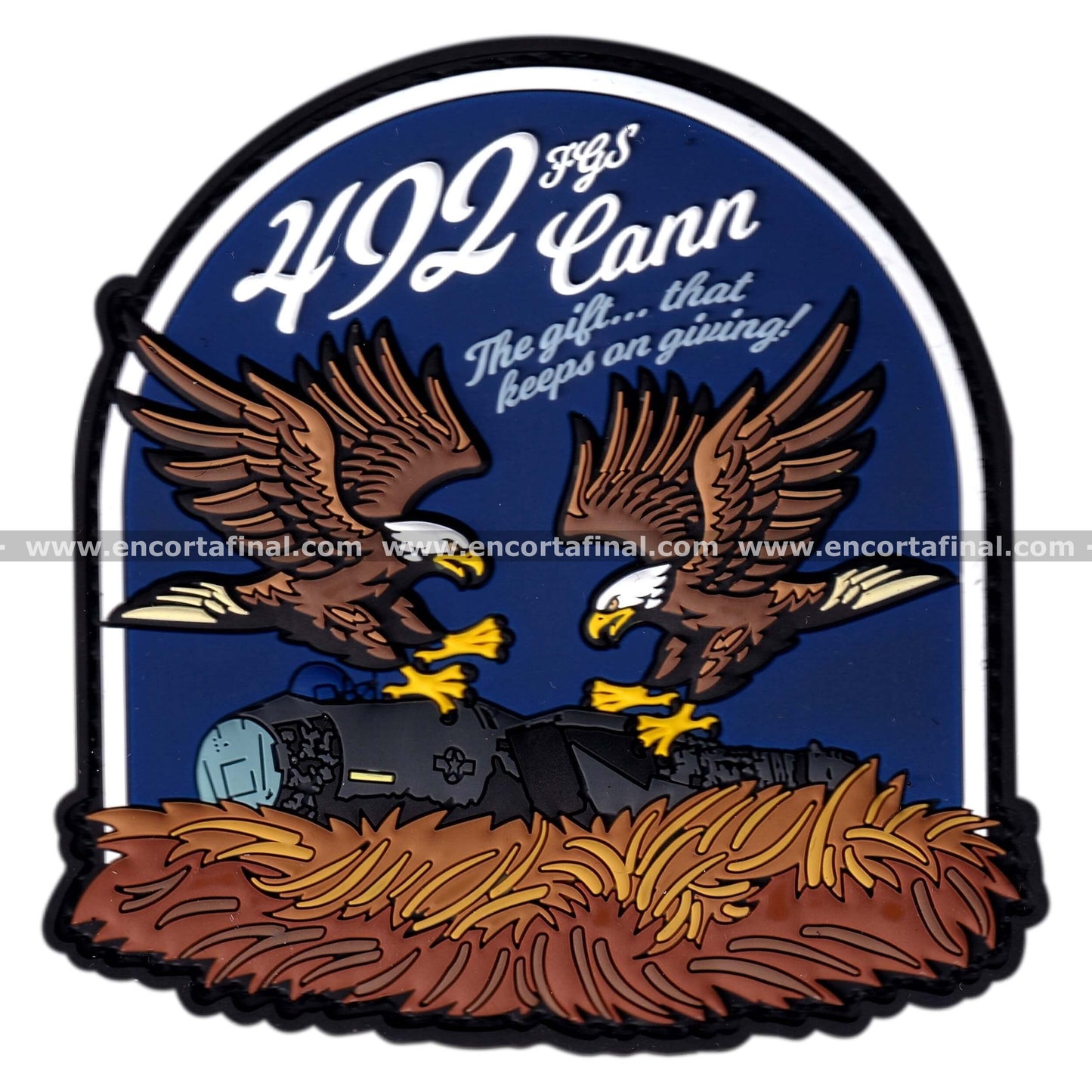 United States Air Force Patch - 492nd Fighter Squadron (Madhatters) - Cann - The gift... that keeps on giving
