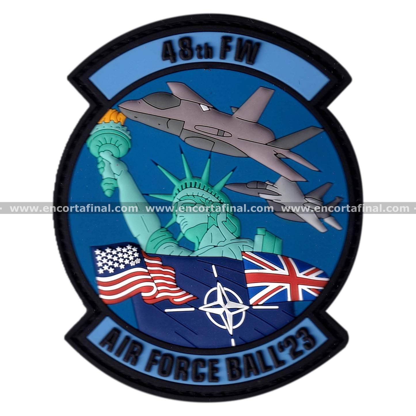 United States Air Force Patch - 492nd Fighter Squadron (Madhatters) - 48th FW - Air Force Ball'23