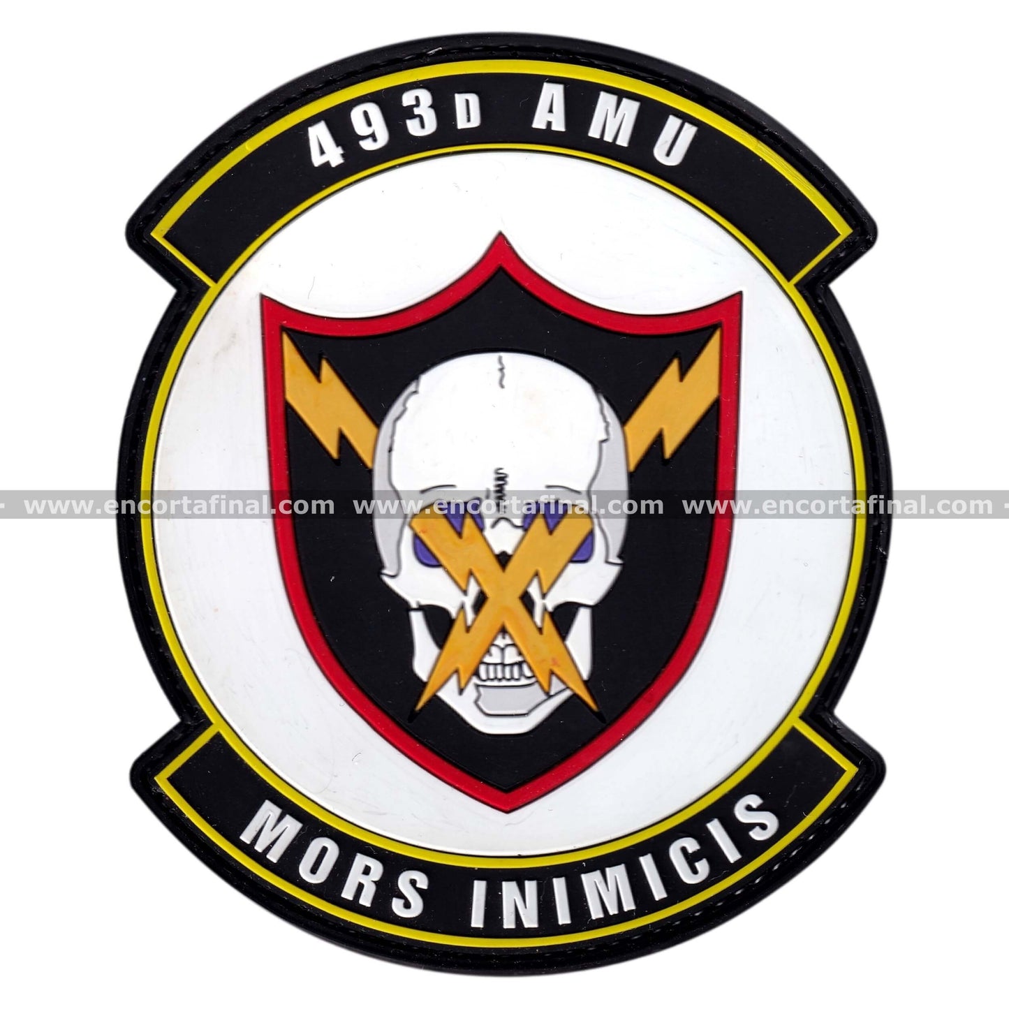 United States Air Force Patch - 493rd Fighter Squadron AMU (Grim Reapers) - Mors Inimicis - Lockheed Martin F-35 Lightning II