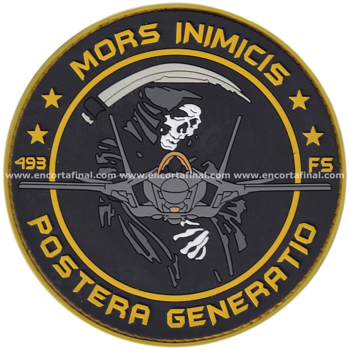 United States Air Force Patch - 493rd Fighter Squadron (Grim Reapers) - Postera Generatio