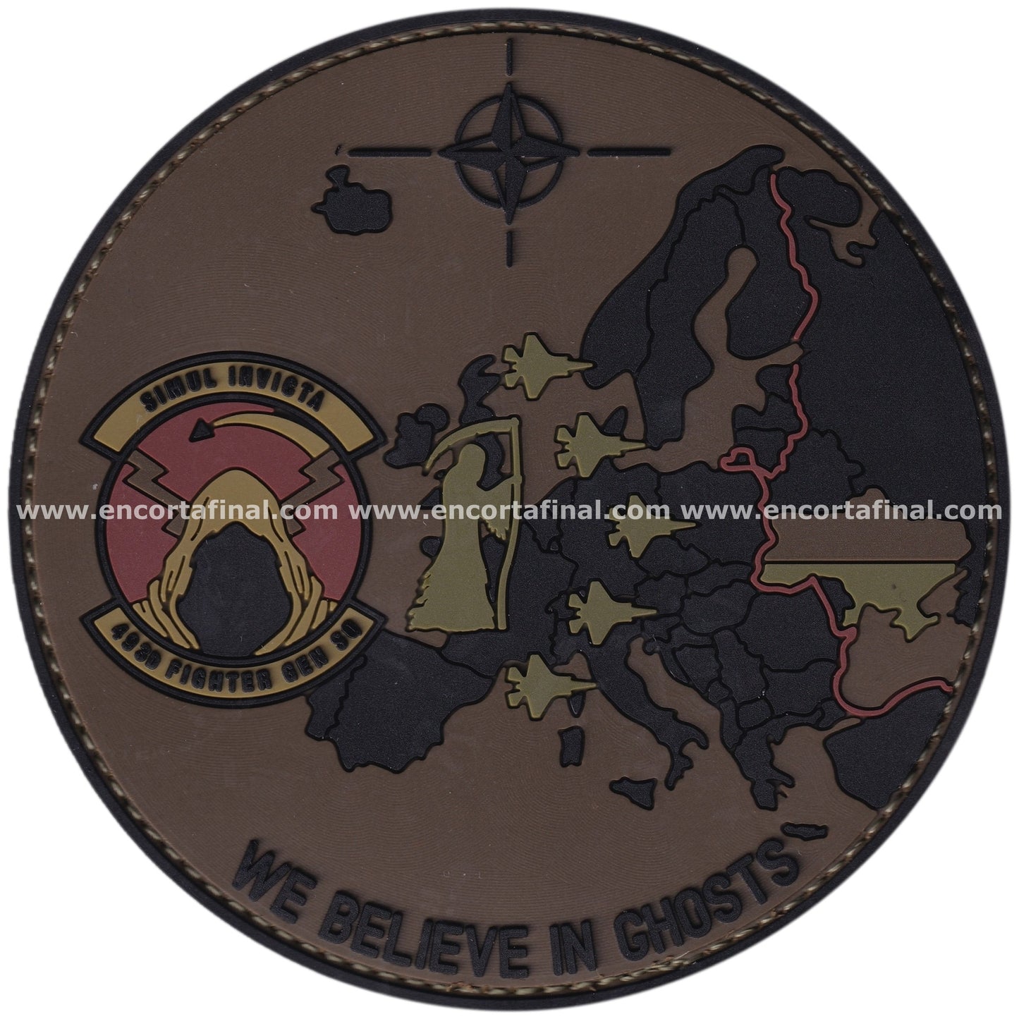 Parche United States Air Force - 493rd Fighter Squadron (Grim Reapers) - We Believe In Ghosts (WBIG)