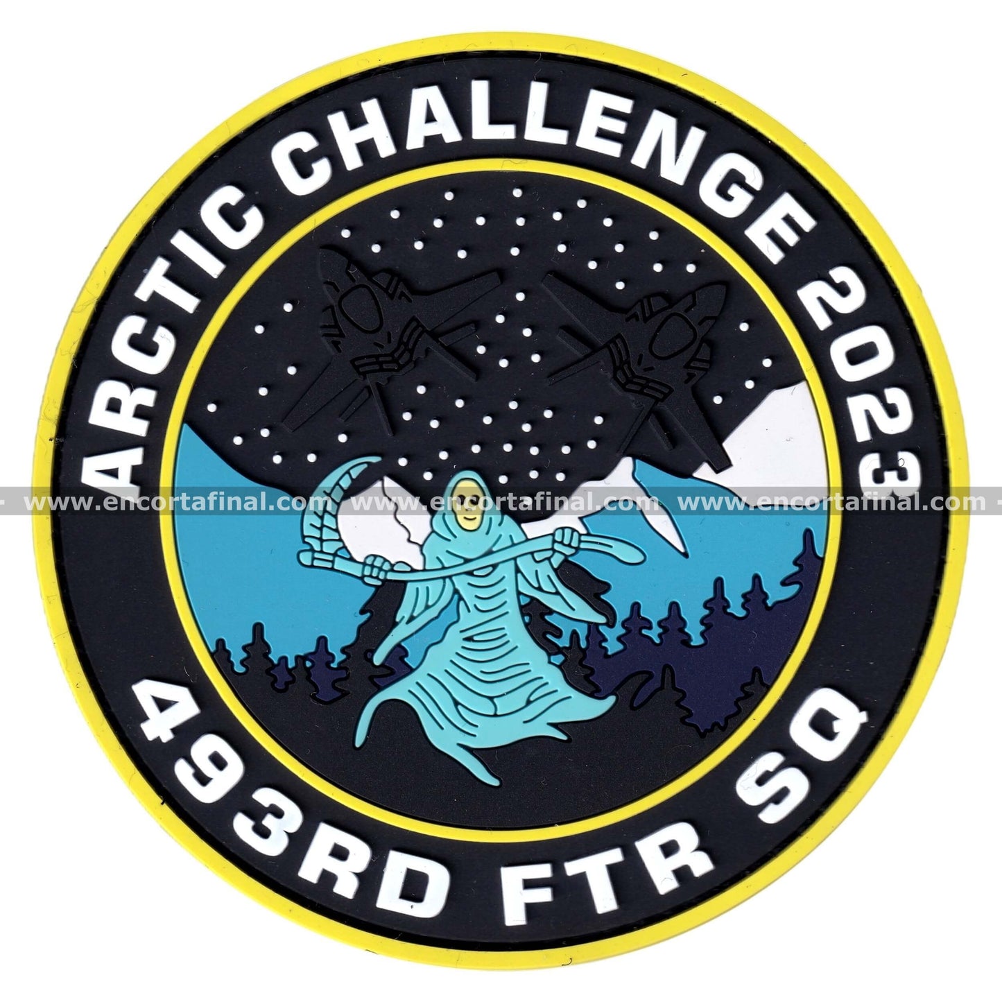 United States Air Force Patch - 493rd Fighter Squadron (Grim Reapers) - Arctic Challenge 2023
