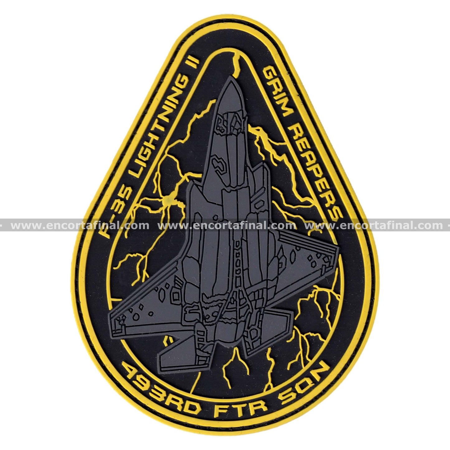United States Air Force Patch - 493rd Fighter Squadron (Grim Reapers) - Lockheed Martin F-35 Lightning II