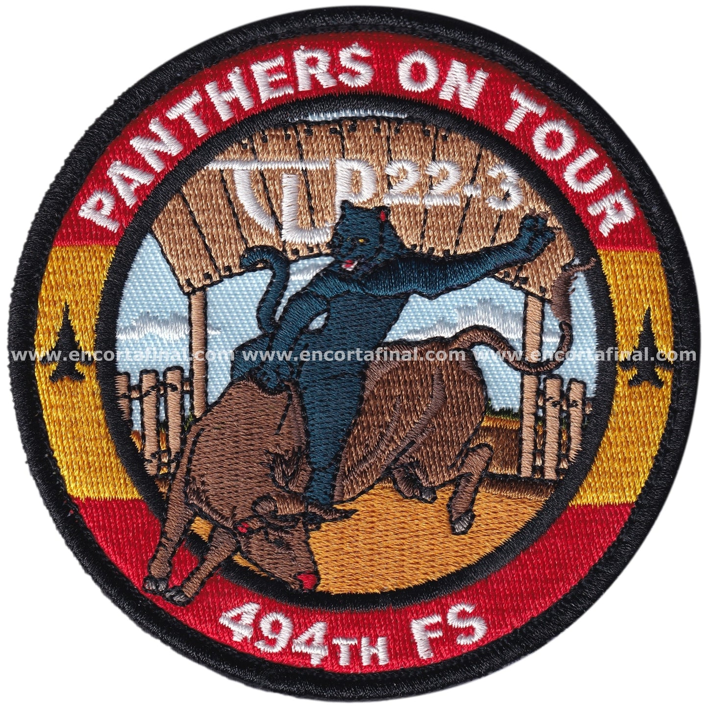 United States Air Force (USAF) Patch - 494th Fighter Squadron - TLP 22-3 - McDonnell Douglas F-15 Eagle