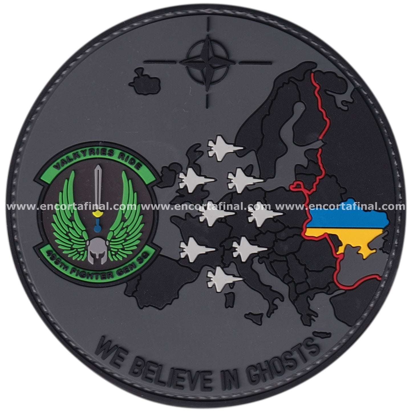 Parche 495th Fighter Squadron "Valkyries" (USAF) - We Believe In Ghosts (WBIG) - Lockheed Martin F-35 Lightning II