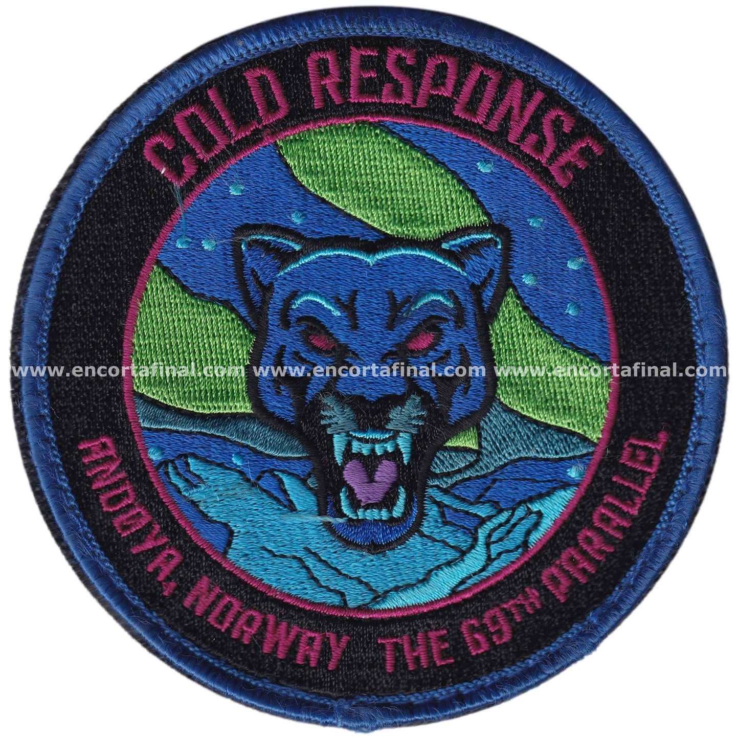 United States Air Force (USAF) Patch - 494th Fighter Squadron - Cold Response - Norway - The 69th Parallel