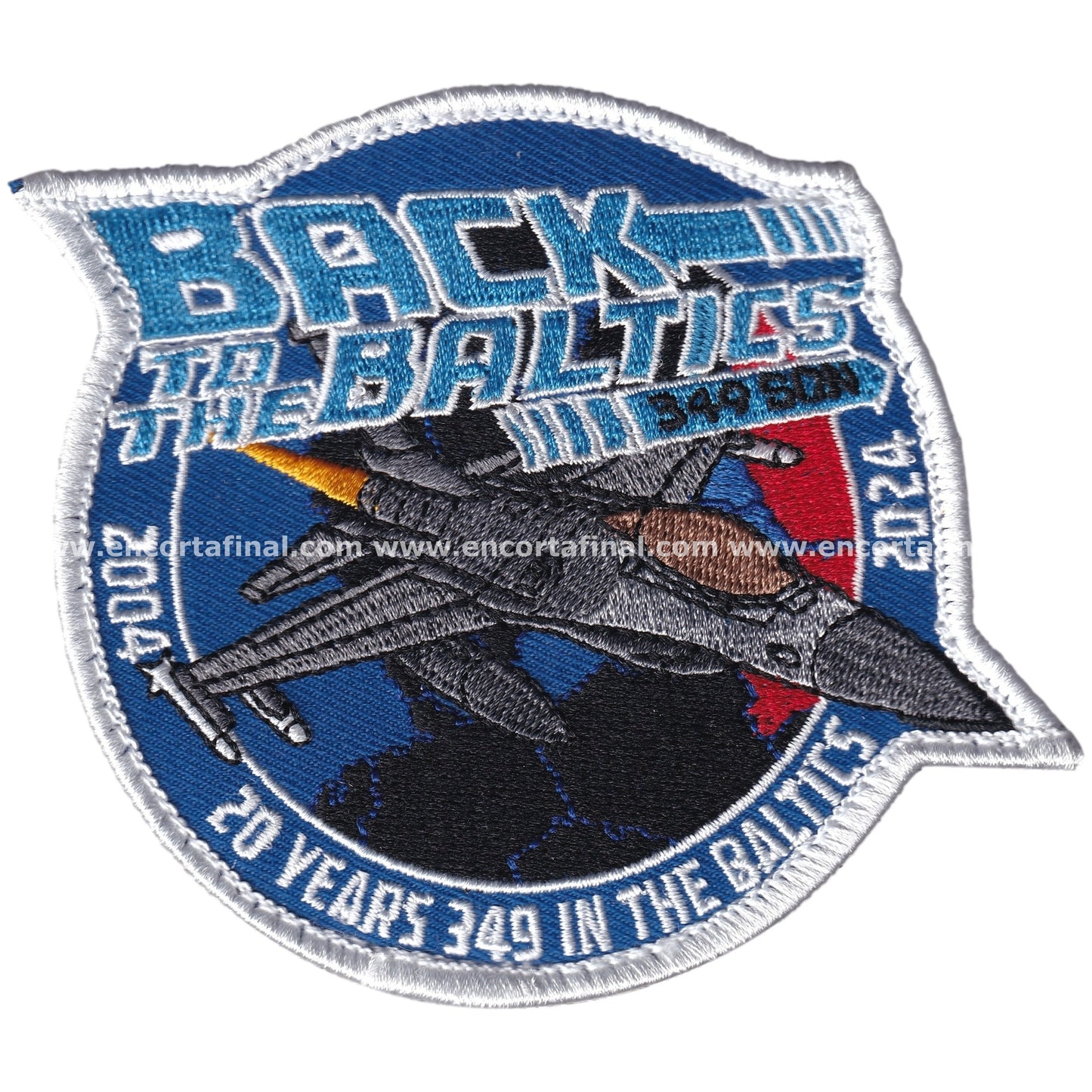 Parche Belgian Armed Forces - 349th Squadron - Back To The Baltics 2024 - Lockheed Martin F-16 Fighting Falcon