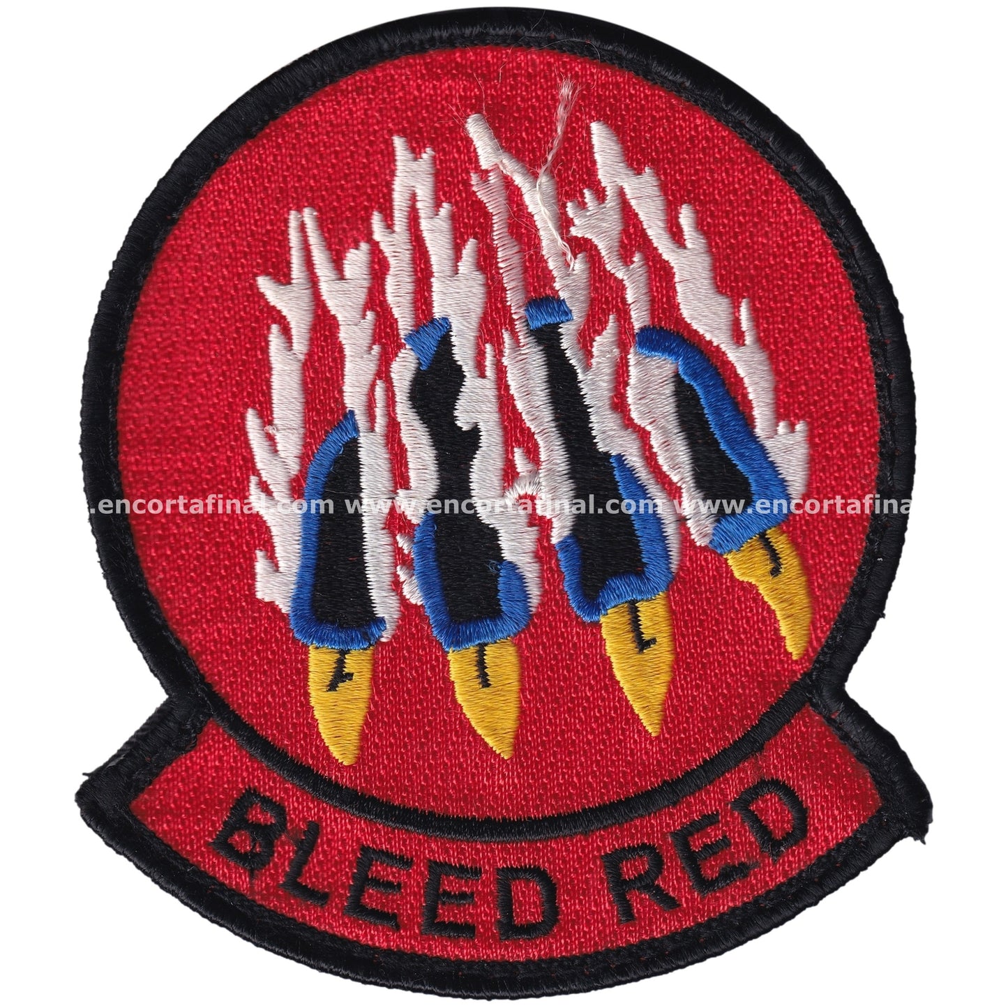 United States Air Force (USAF) Patch - 494th Fighter Squadron - Bleed Red - McDonnell Douglas F-15 Eagle