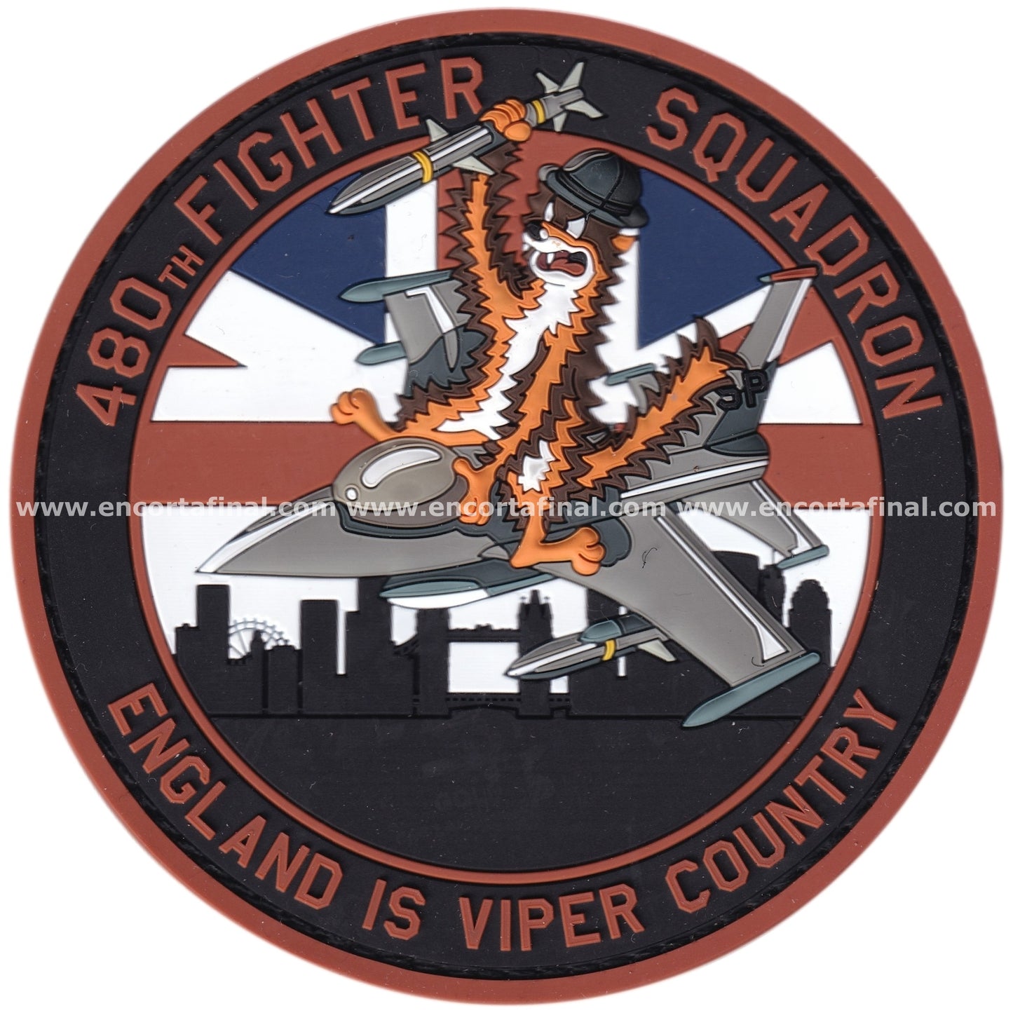 United States Air Force (USAF) Patch - 480th Fighter Squadron - England Is Viper Country