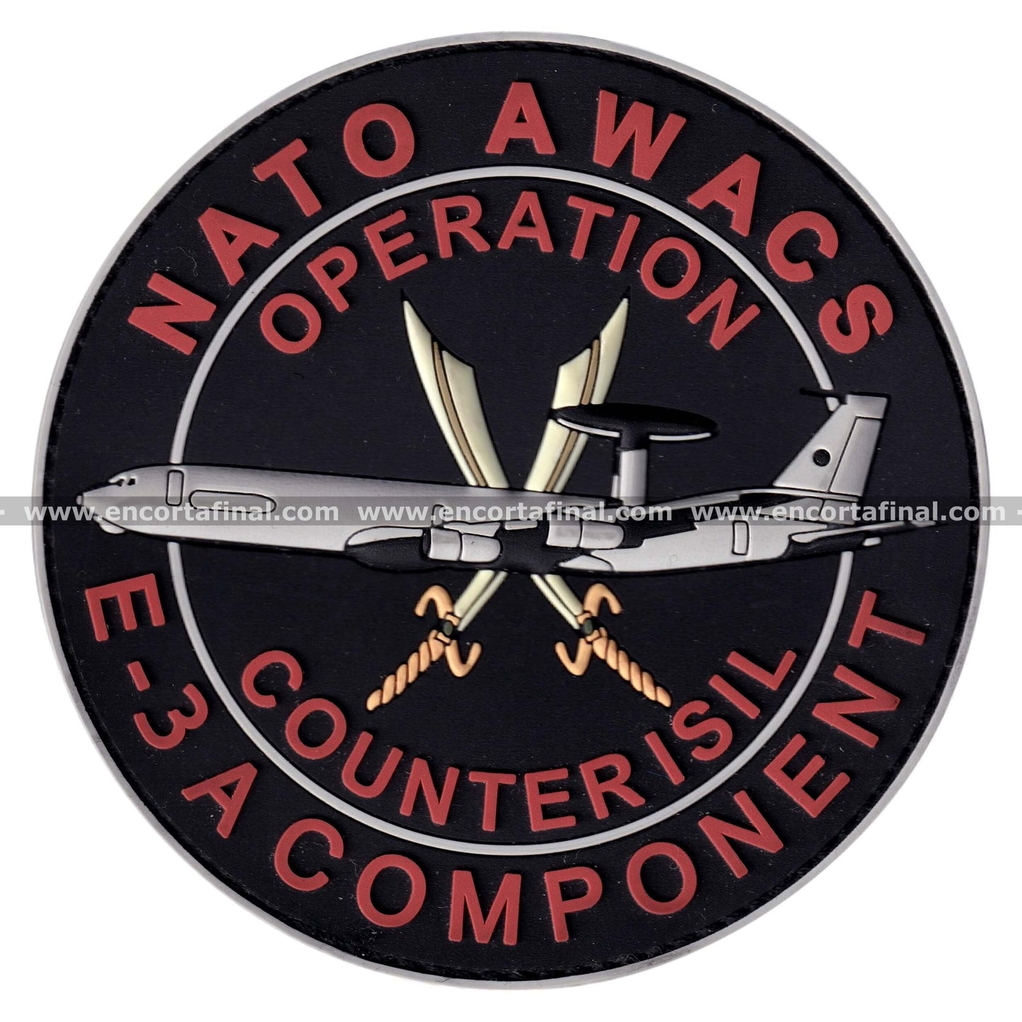 Parche NATO Awacs - Operation Counter Isil - E-3 A Component - Boeing E-3 Sentry
