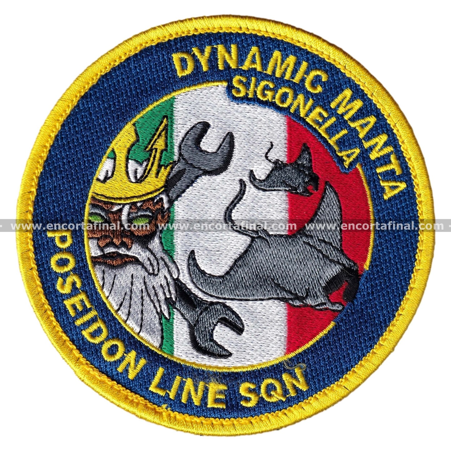 United States Air Force Patch - Naval Air Station Sigonella - Dynamic Manta Sigonella - Poseidon Line SQN