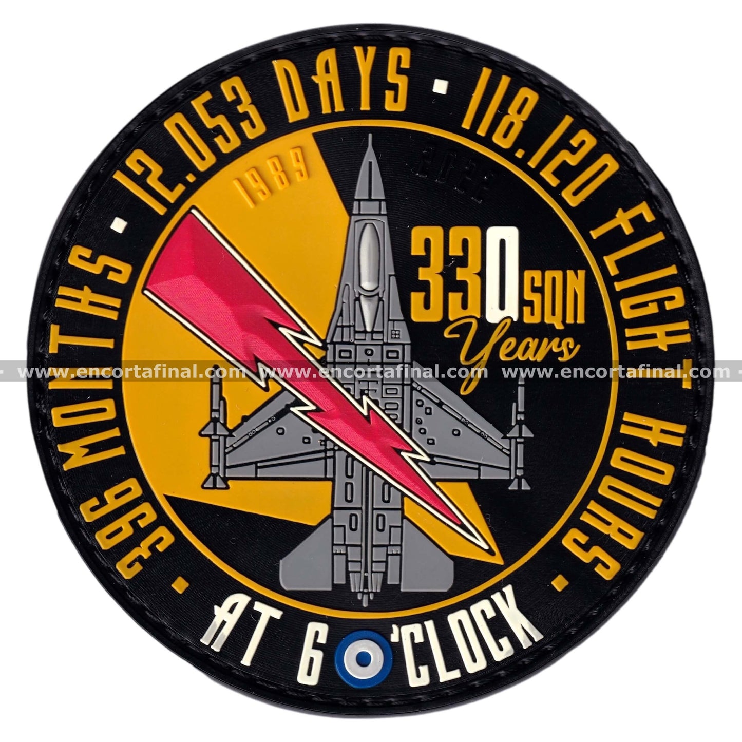 Parche Hellenic Air Force - 330 SQN Years - AT 6 O'Clock - 396 Months - 12053 Days - 118123 Flight Hours - Lockheed Martin F-16