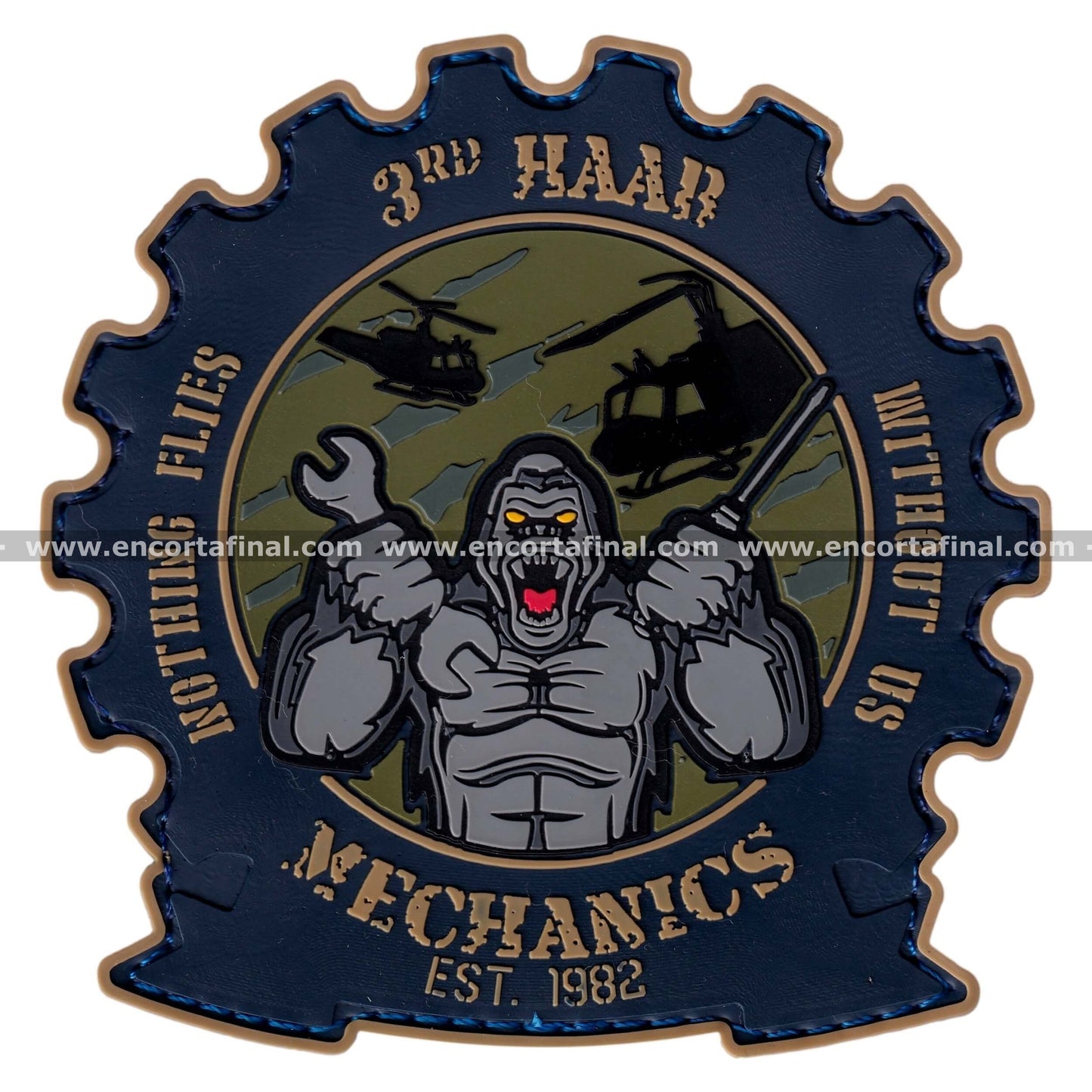 United States Marine Corps 3rd HAAR Patch - Mechanics - Nothing flies without us - EST- 1982
