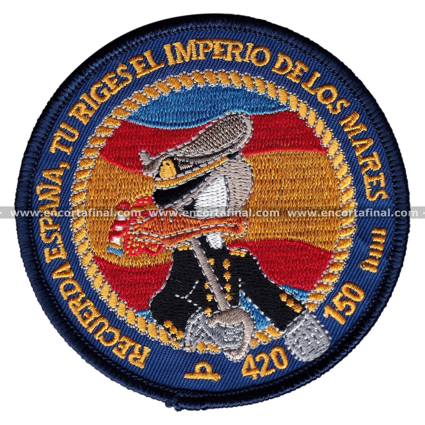 Naval Military School Patch - 420-150 - Remember Spain, You Rule The Empire Of The Seas