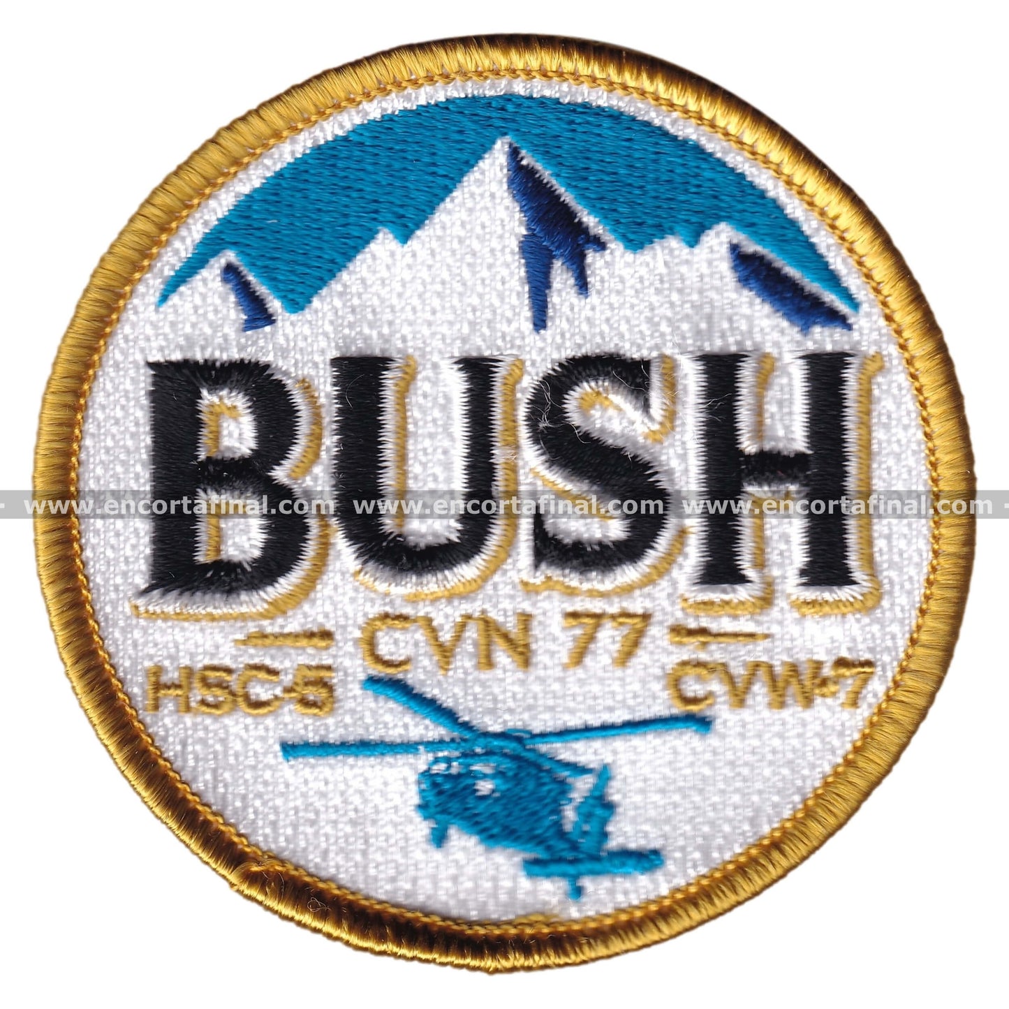 Naval Air Force Atlantic Patch - BUSH - HSC-5 CVN 77 - CVW-7