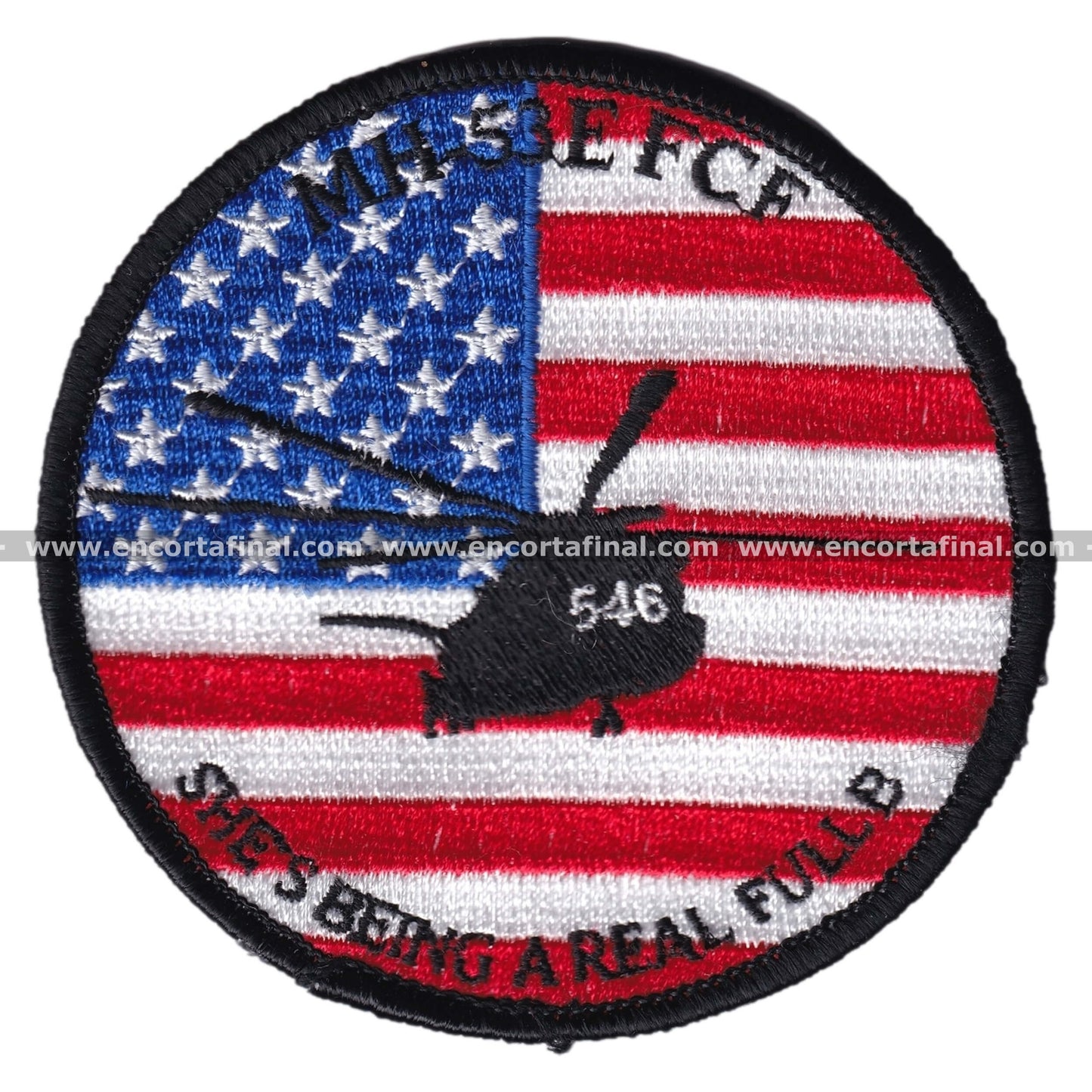 United States Air Force Patch - MH-53E FCF - She's being real full