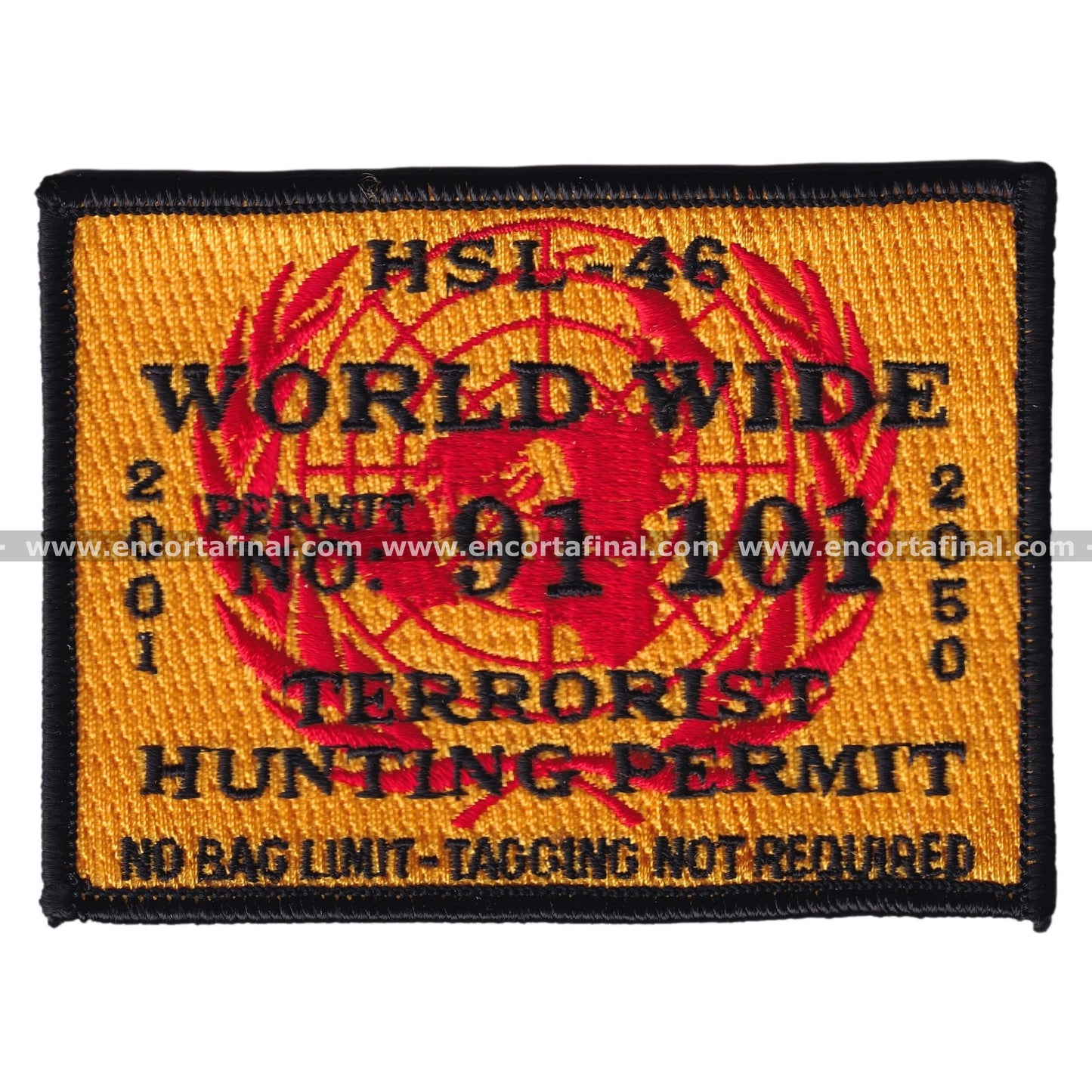 United States Navy Patch - HSL-46 - Terrorist Hunting Permit - World Wide