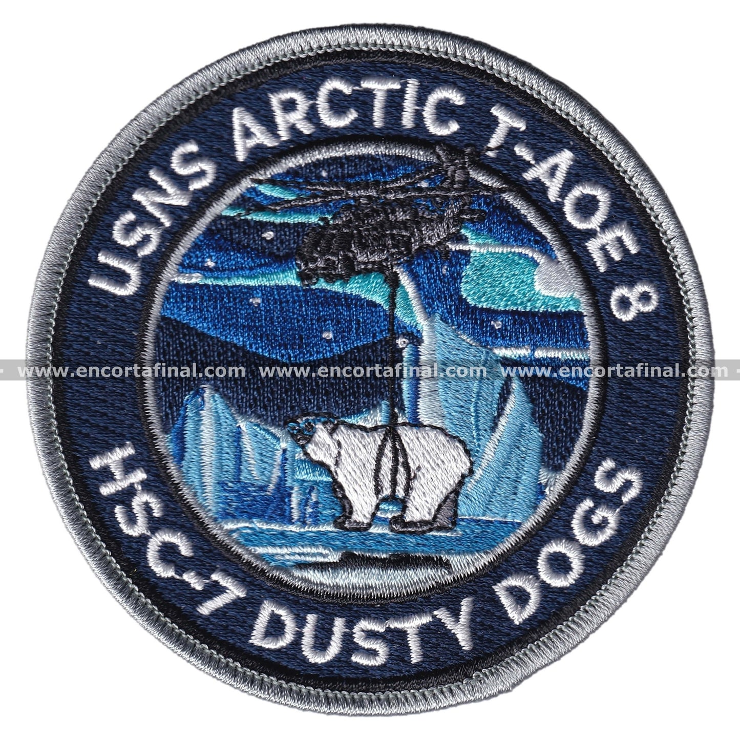 United States Air Force Patch - USNS Arctic T-AOE 8 - HSC7 Dusty Dogs