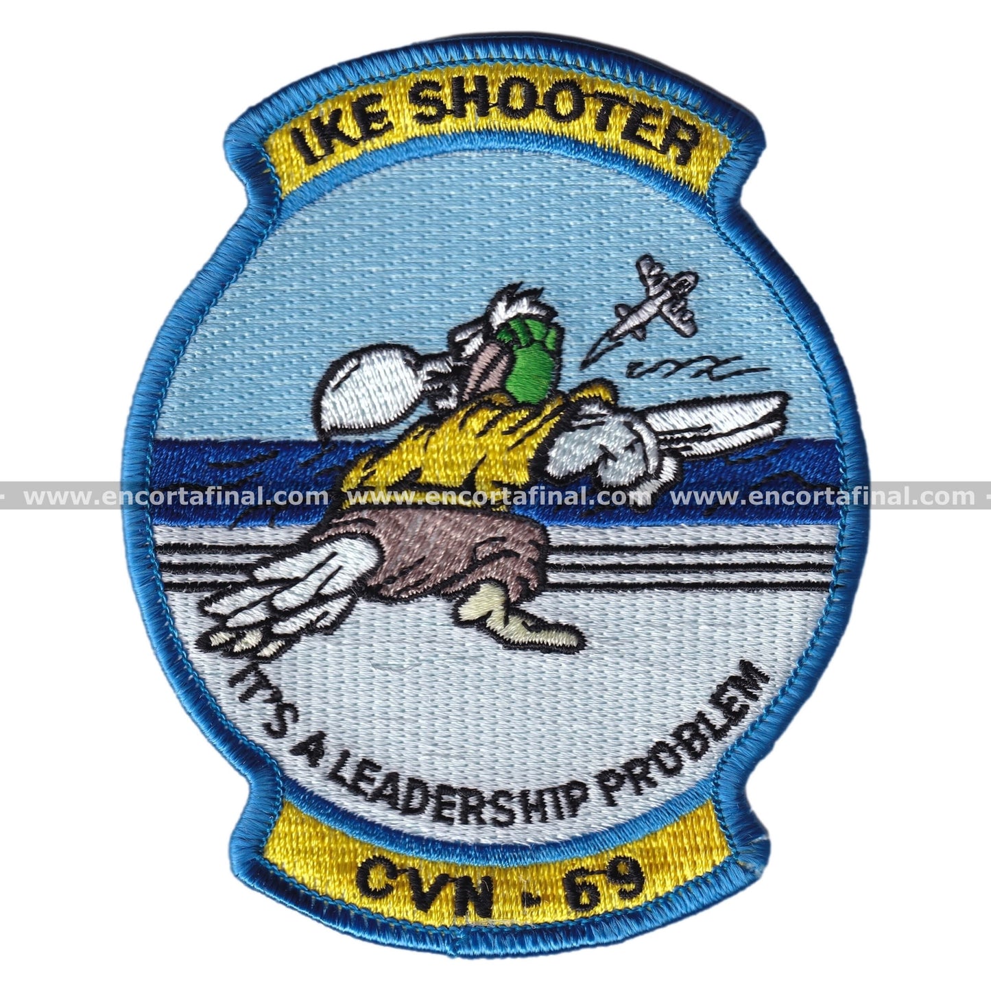 United States Marine Corps Patch - CVN-69 - Ike Shooter - It'S A Leadership Promblem