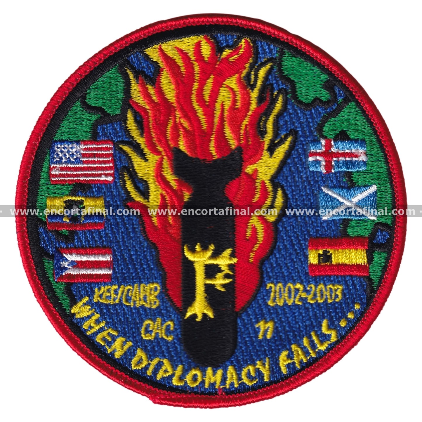 United States Patch - VP-26 - Tridents CAC11 Roosey Kelfavk 2002 2003 US Navy P-3 Orion Squadron - When Diplomacy Falls...