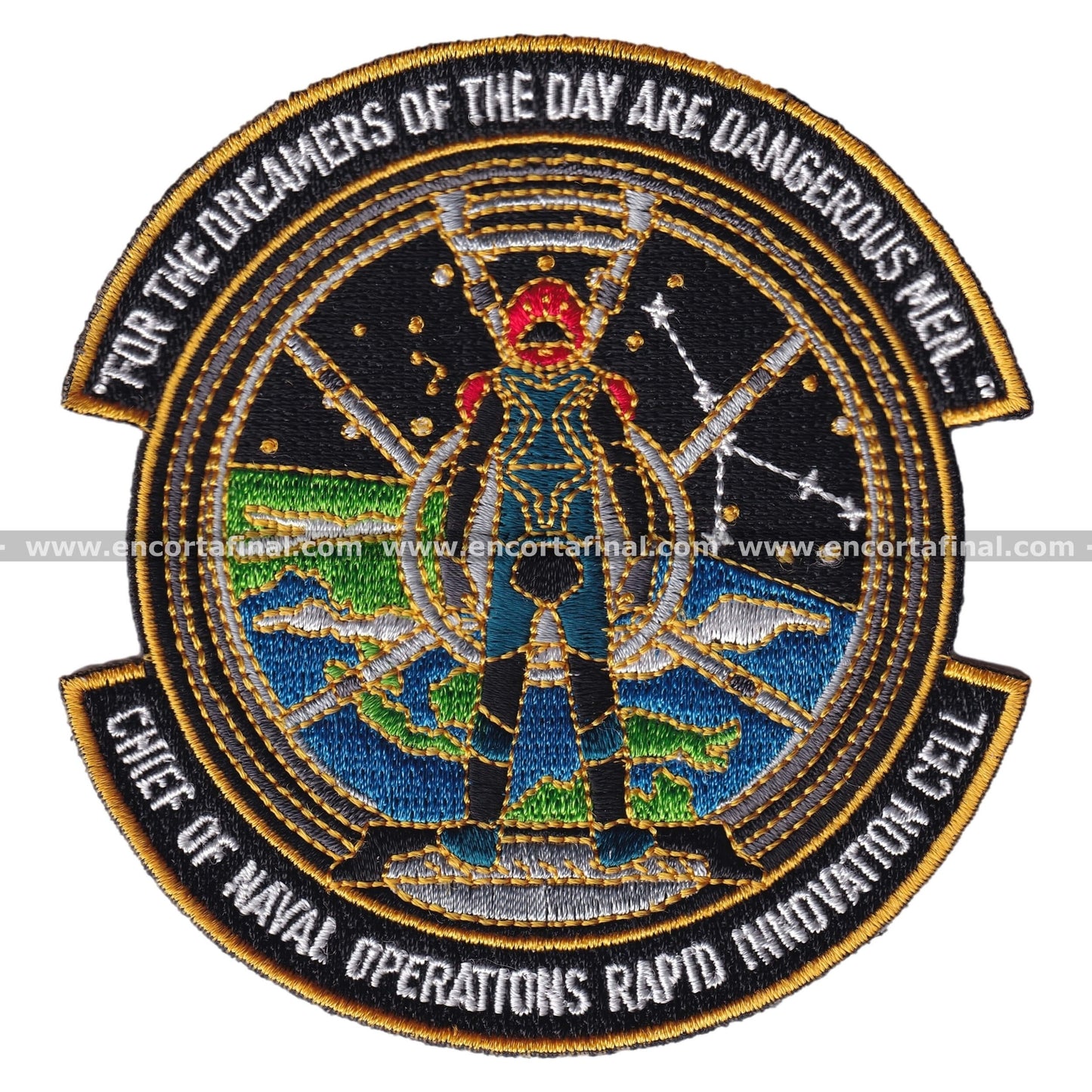 United States Navy Patch - For the dreamers of the day are dangerous men. chief of naval operations rapid innovation cell