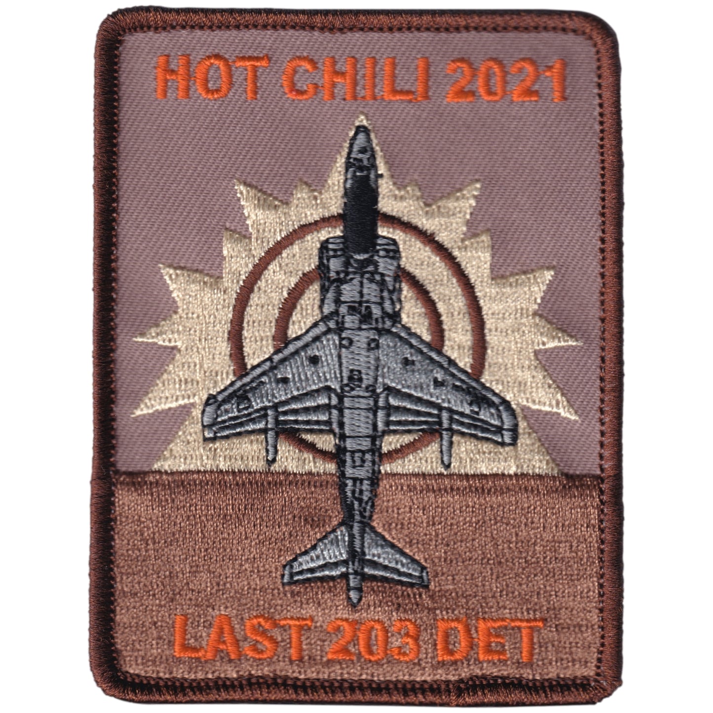 Parche United States Marine Corps - Hot Chili 2021 - Last 203 Det - McDonnell Douglas AV-8B Harrier II