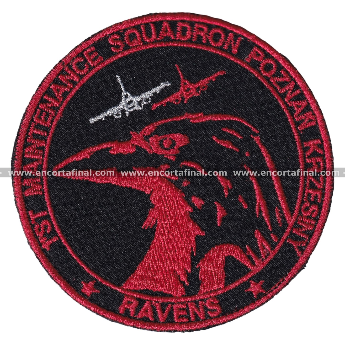 Polish Air Force Patch - 1st Maintenance Squadron Poznan Krzesiny - Ravens