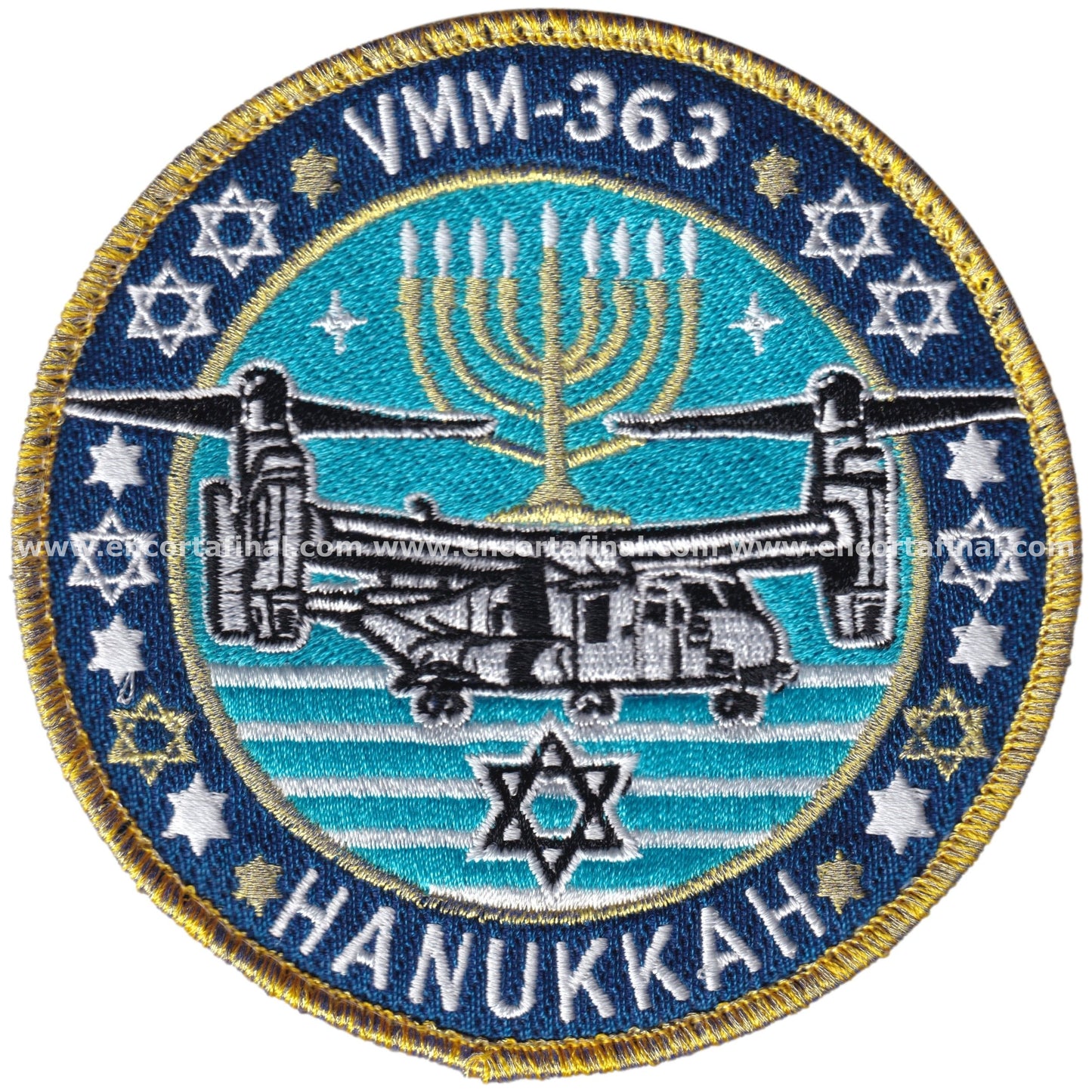 Parche VMM-363 Red Lions V22 Hanukkah