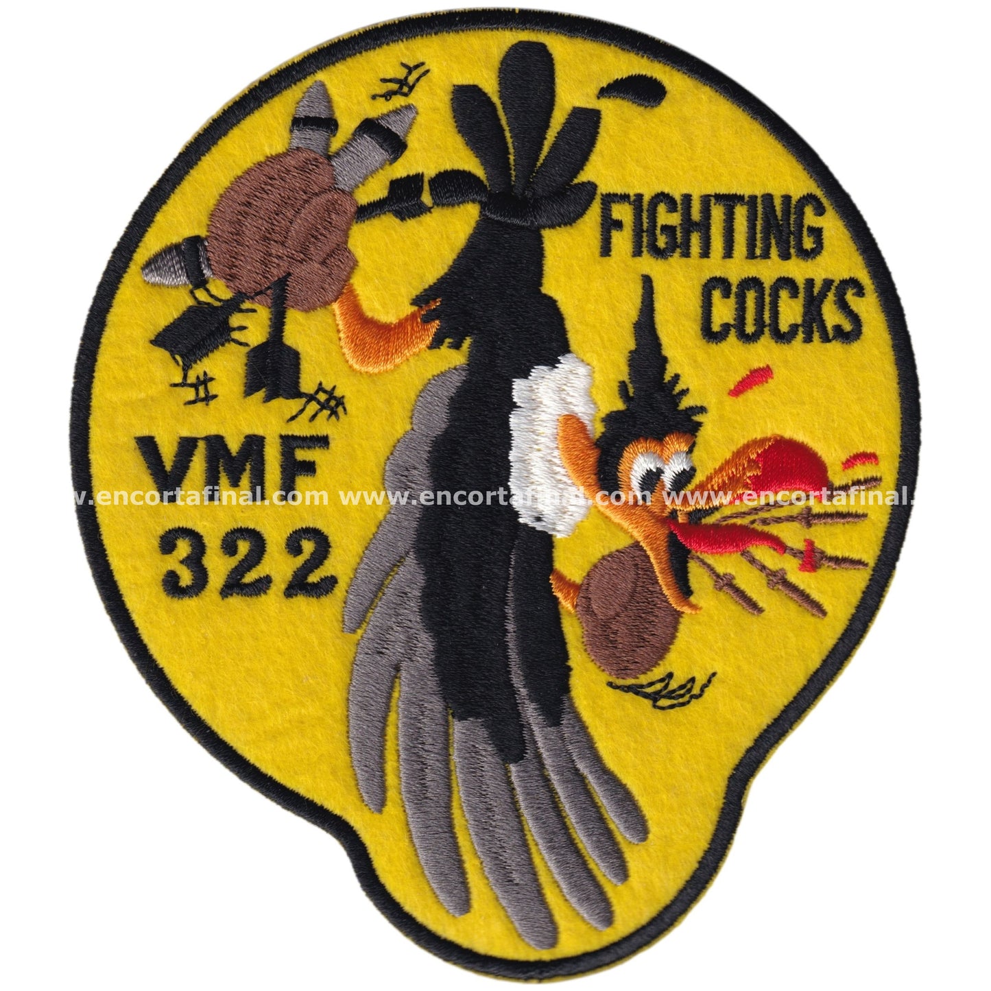 Parche VMF-322 Fighting Cocks Squadron Throwback