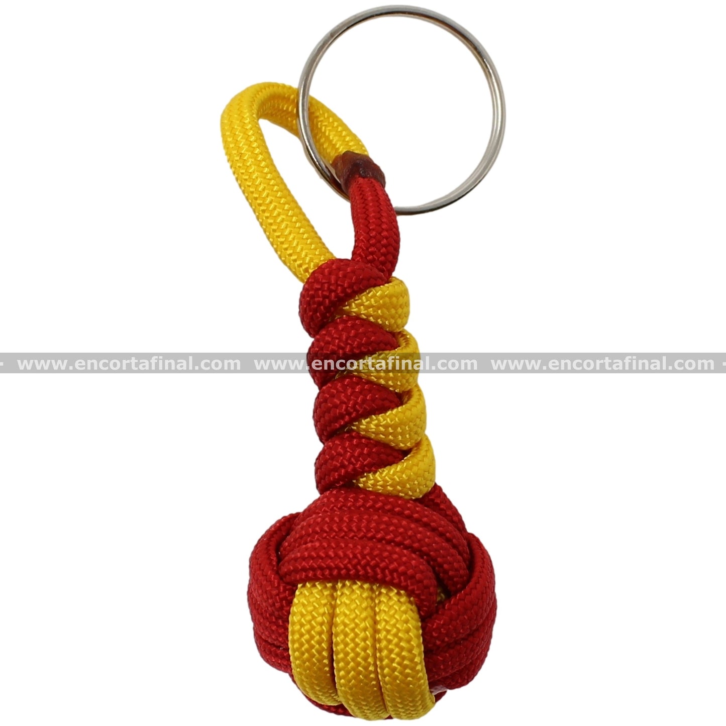 Nylon ball keychain with the flag of Spain