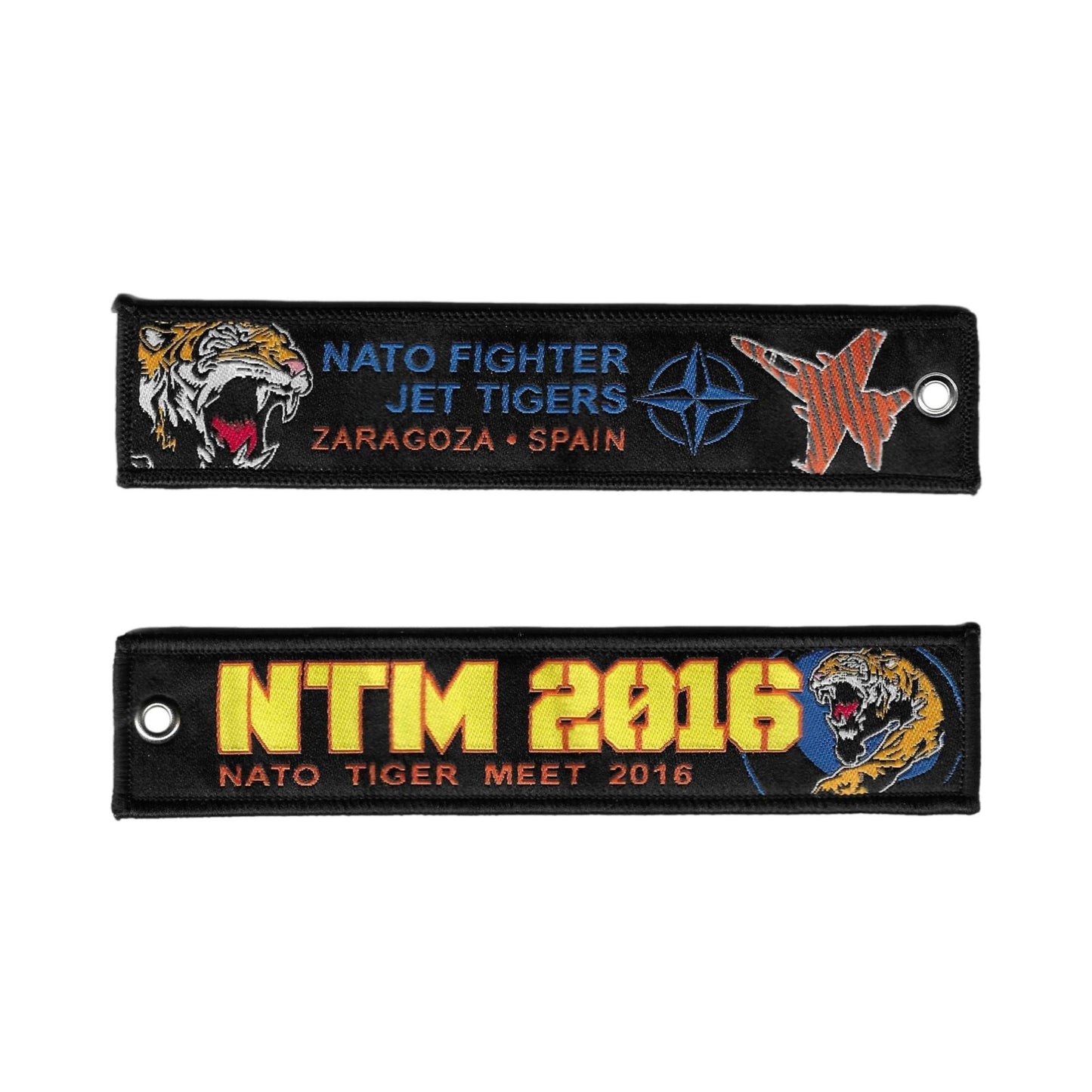 Nato Tiger Meet (Ntm) 2016 Keychain - Nato Fighter - Jet Tigers - Zaragoza Spain