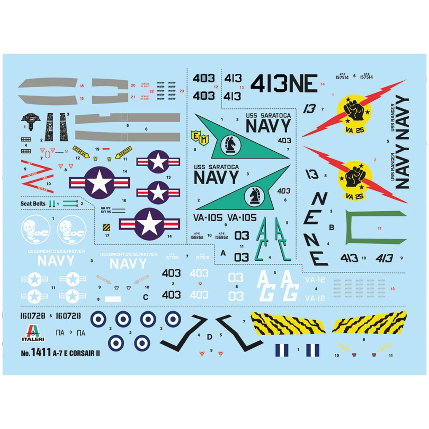 Maqueta de avion militar Italeri 1:72 A-7E Corsair Ii