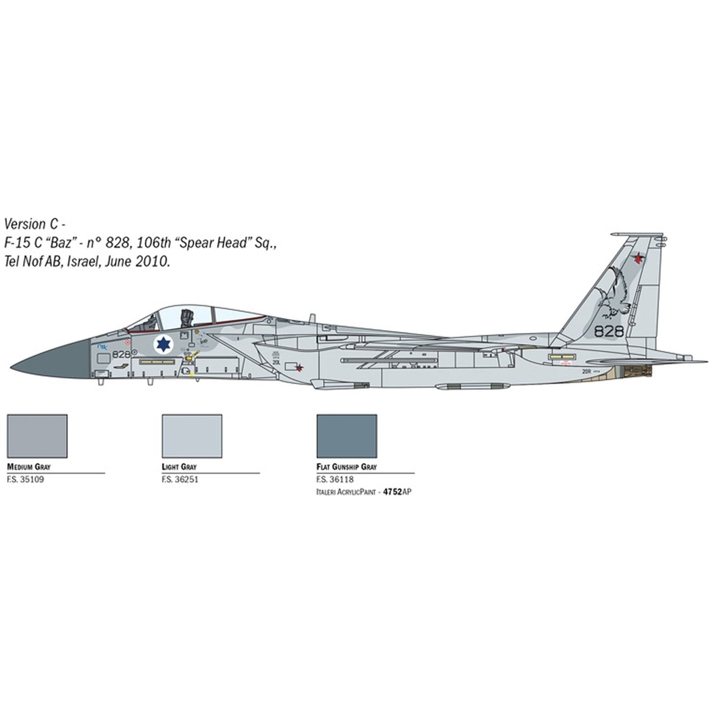 Maqueta de avion militar Italeri 1:72 F-15C Eagle