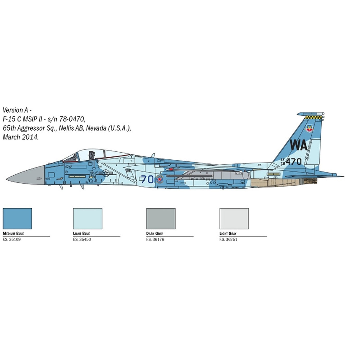 Maqueta de avion militar Italeri 1:72 F-15C Eagle