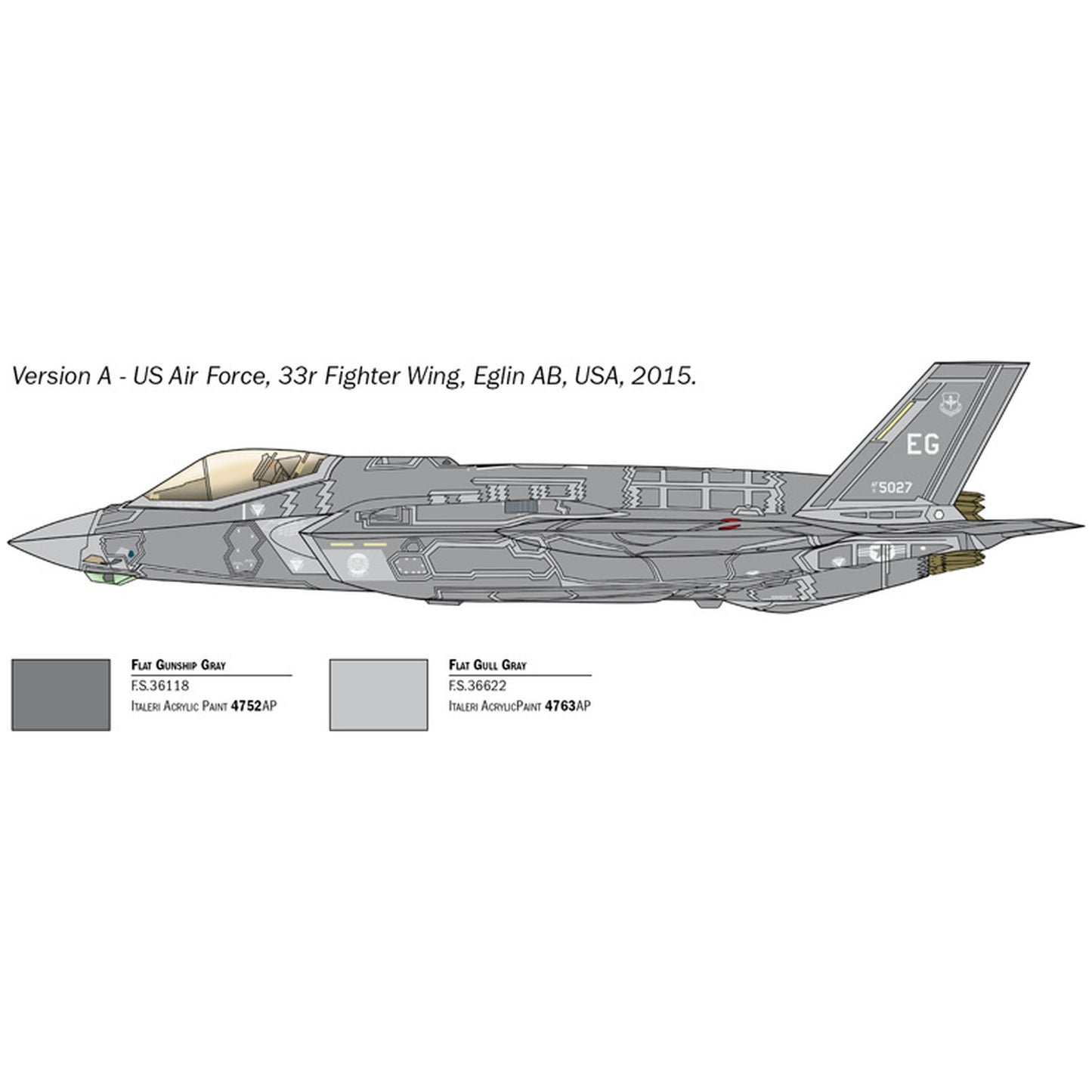 Maqueta de avion militar Italeri 1:72 F-35A Lightning II