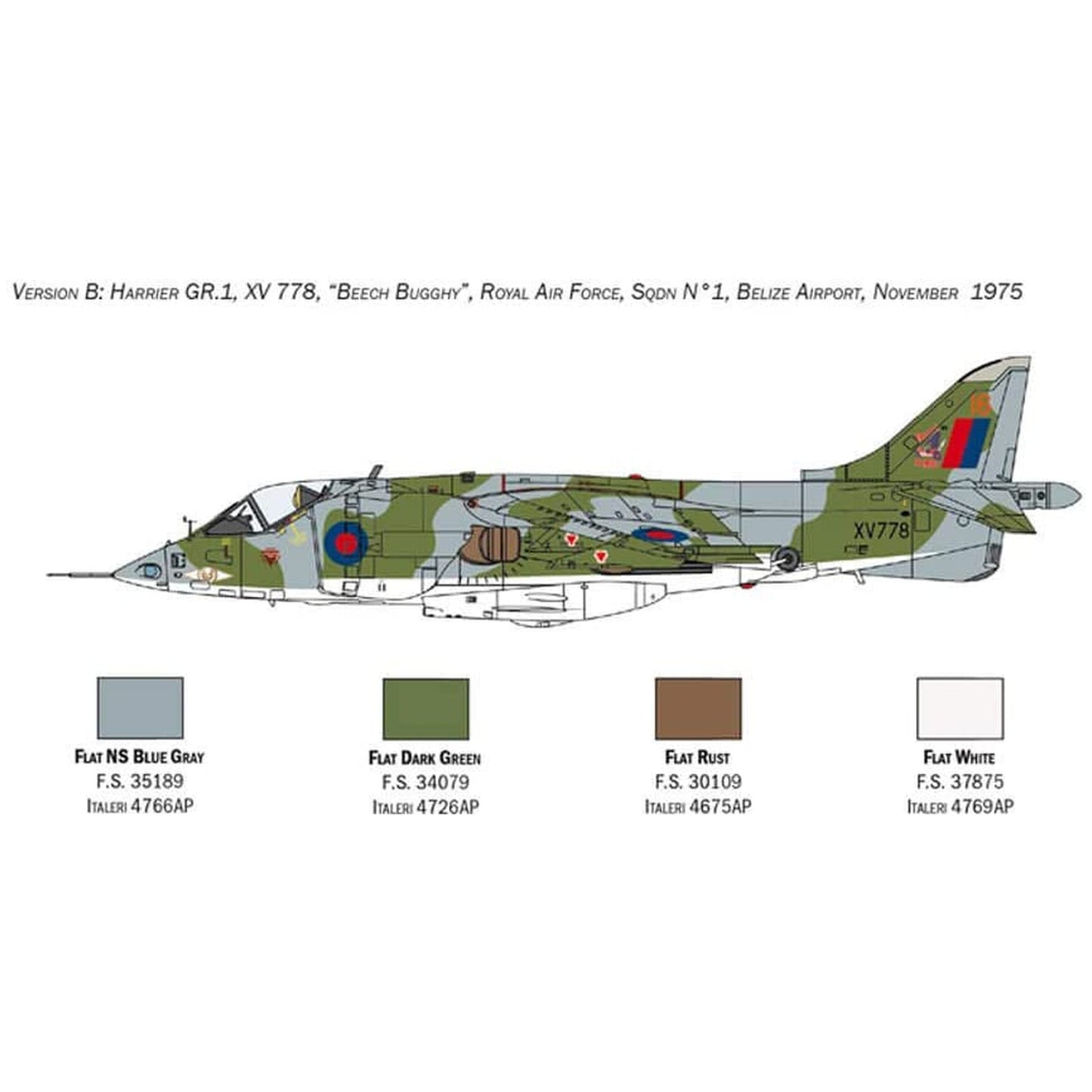 Maqueta de avion militar Italeri 1:72 Harrier Gr.1 "Transtlantic Air Race"