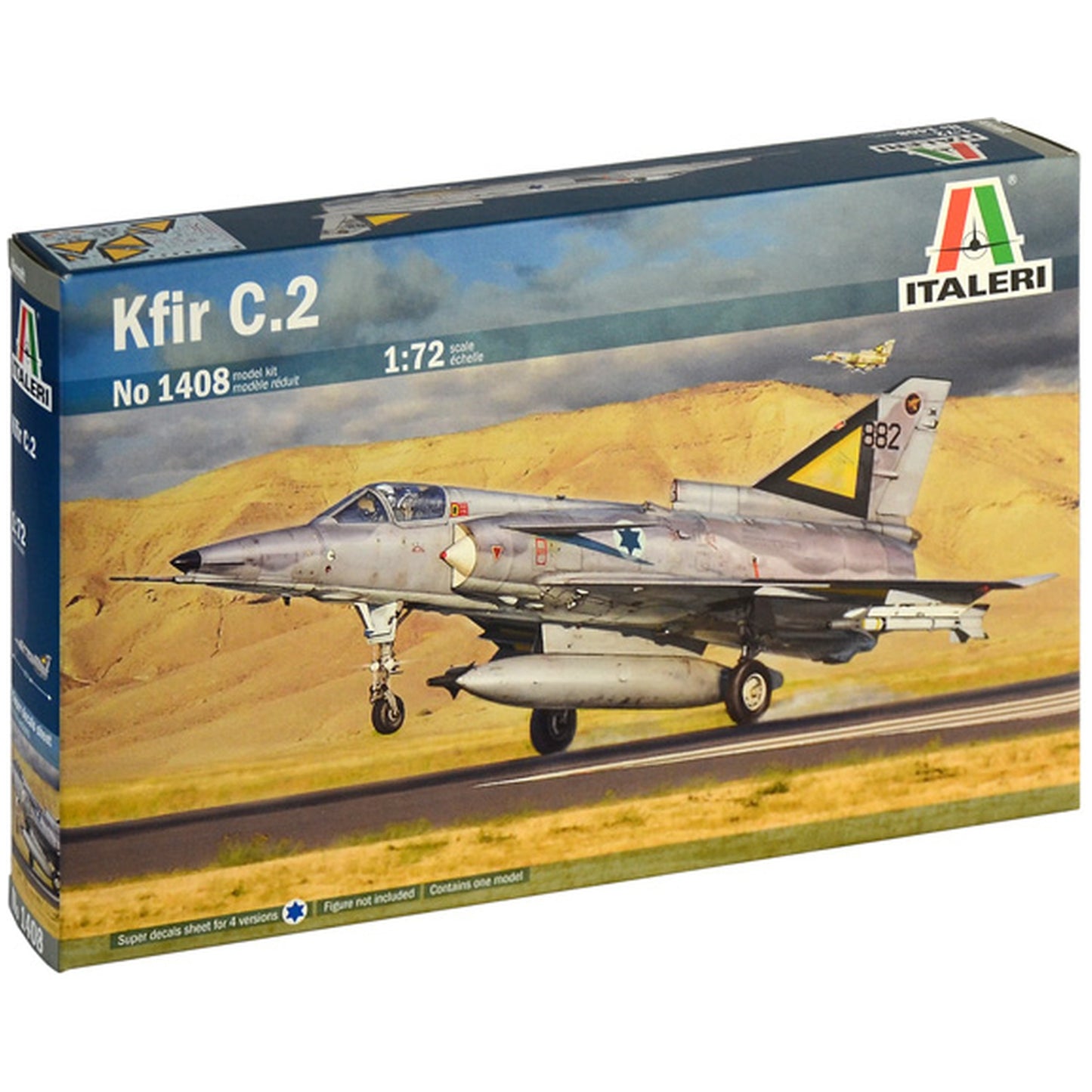 Maqueta de avion militar Italeri 1:72 Kfir C.2/C.7 Iaf