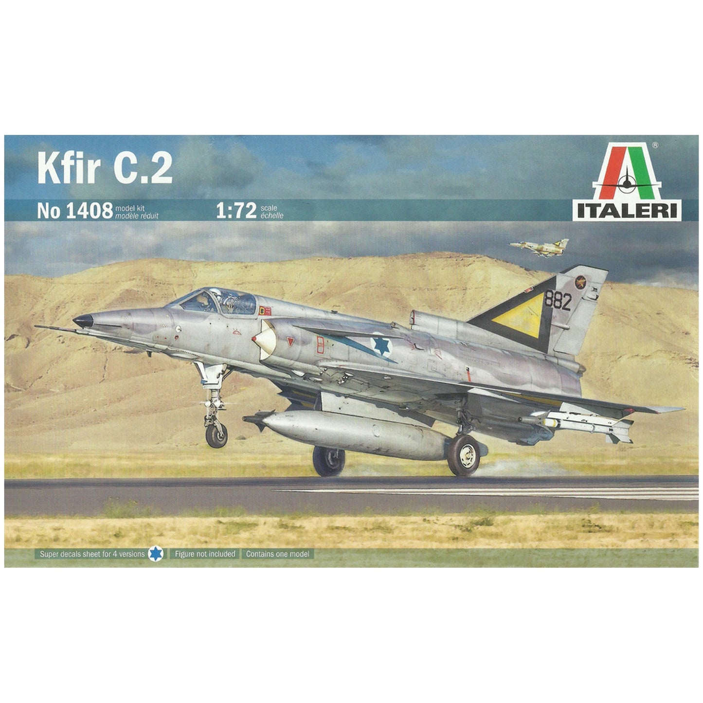 Maqueta de avion militar Italeri 1:72 Kfir C.2/C.7 Iaf