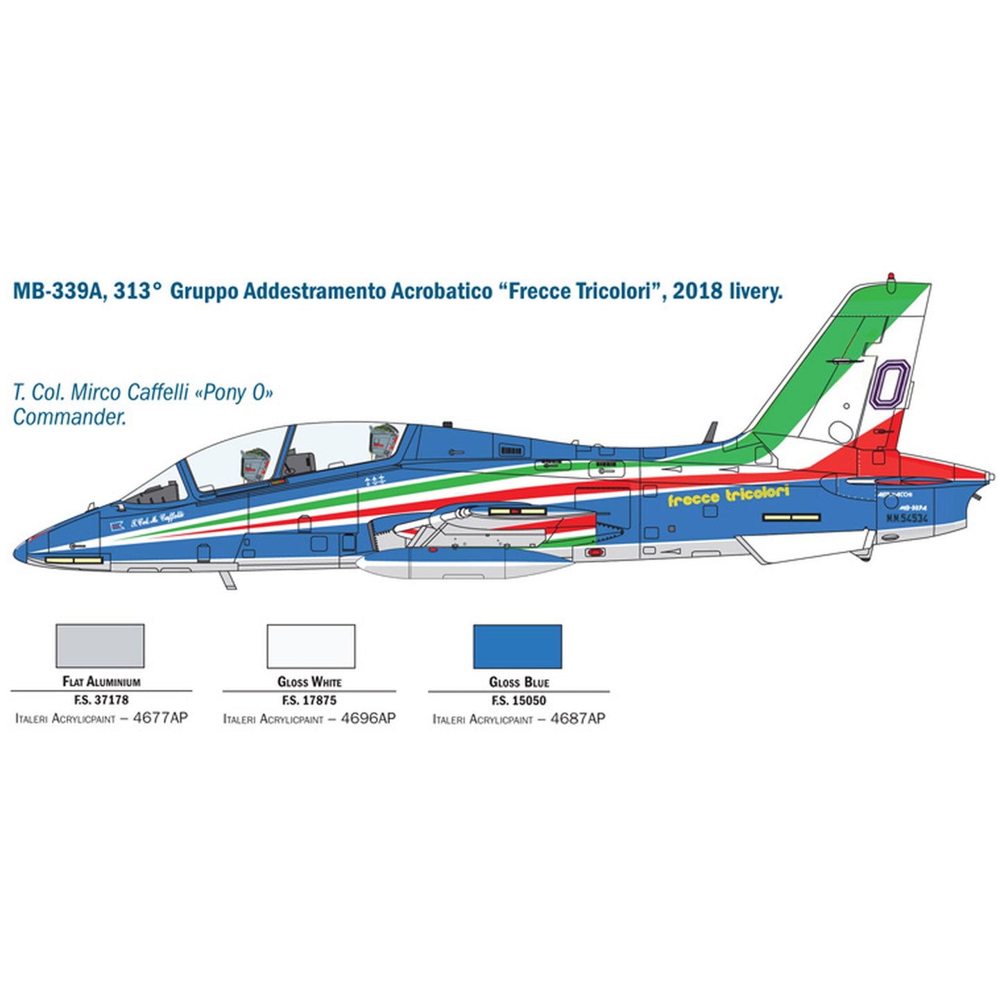 Maqueta de avion militar Italeri 1:72 Mb 339A P.A.N. 2018 Livery