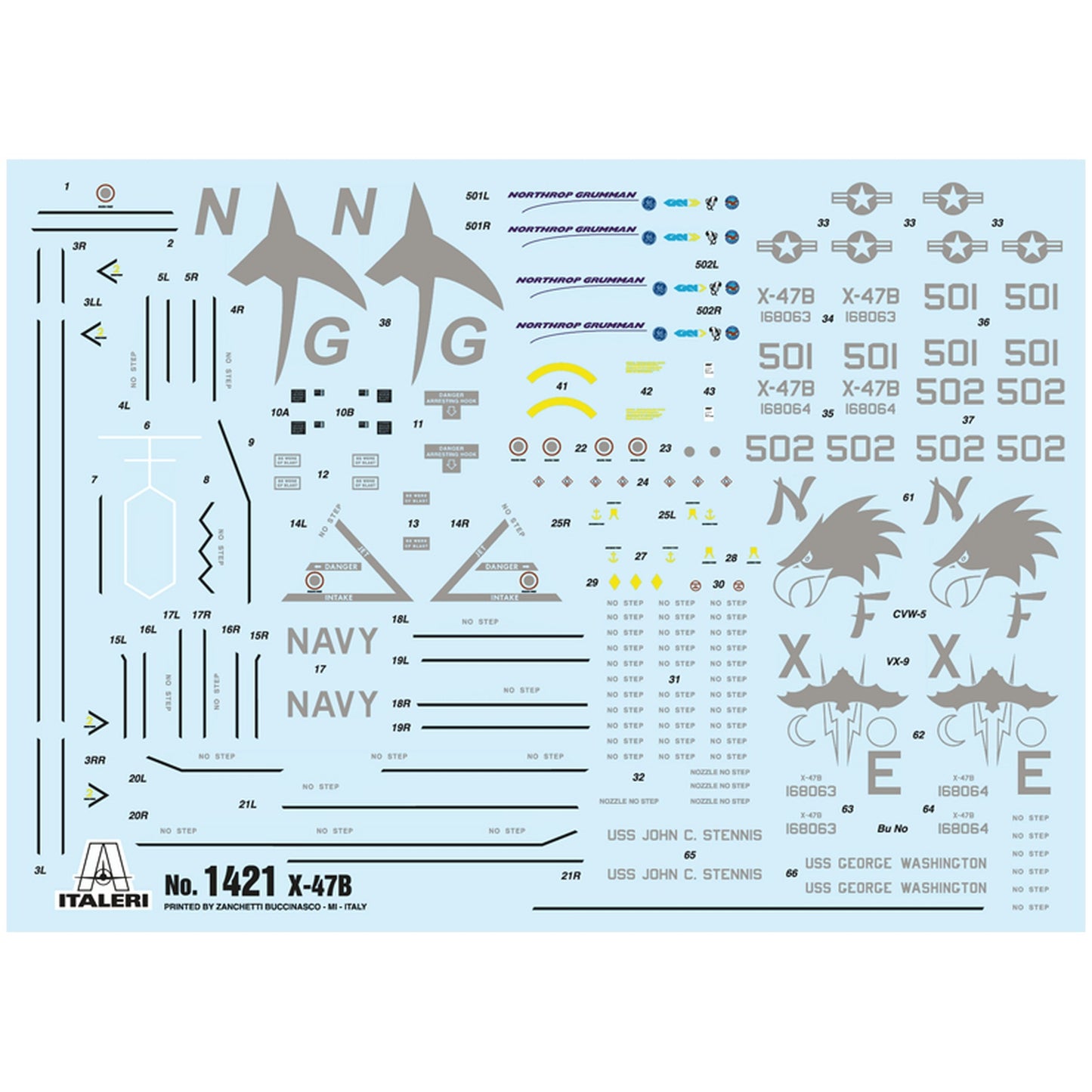 Maqueta de avion militar Italeri 1:72 X-47B