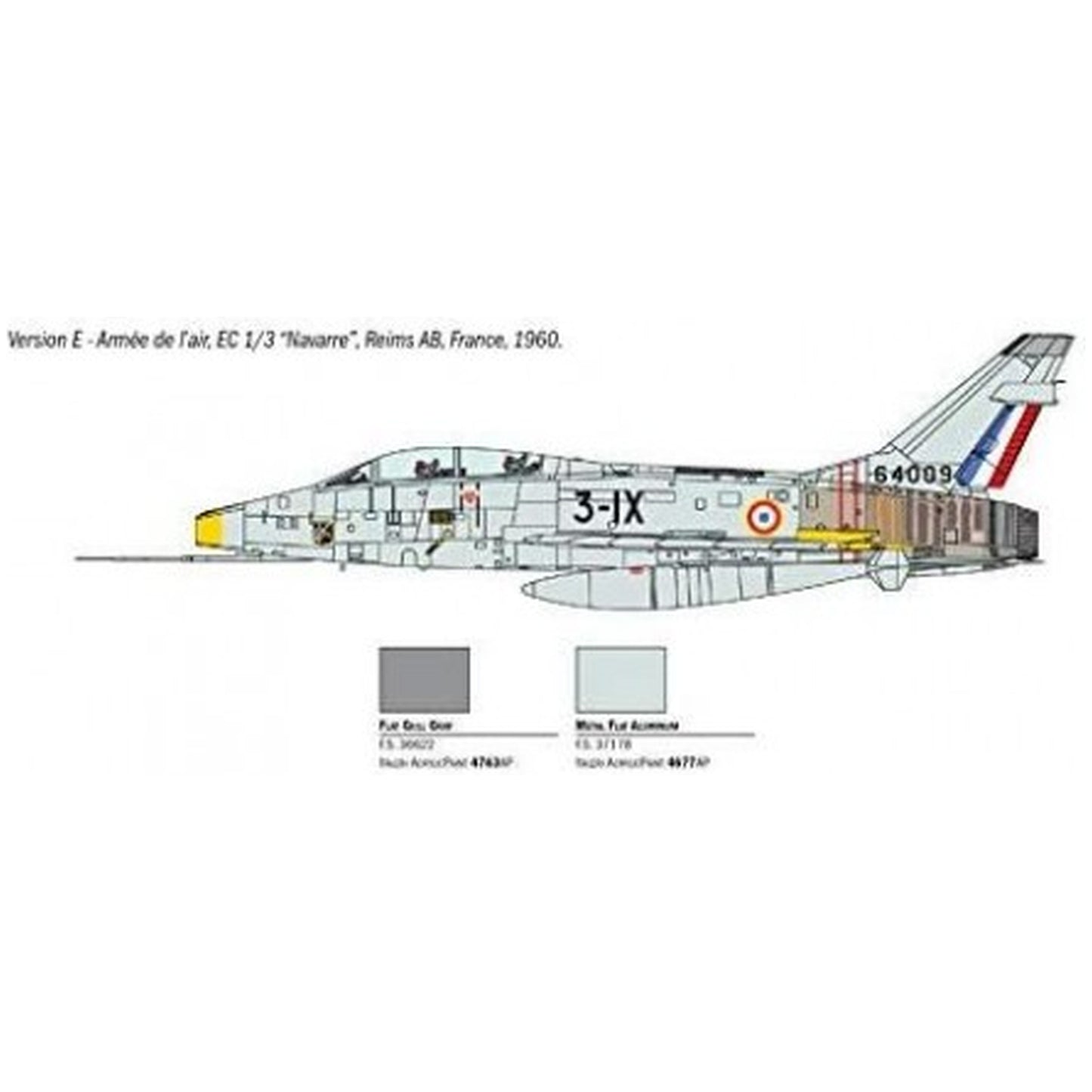 Maqueta de avion militar Italeri F-100F Super Sabre - 1:72