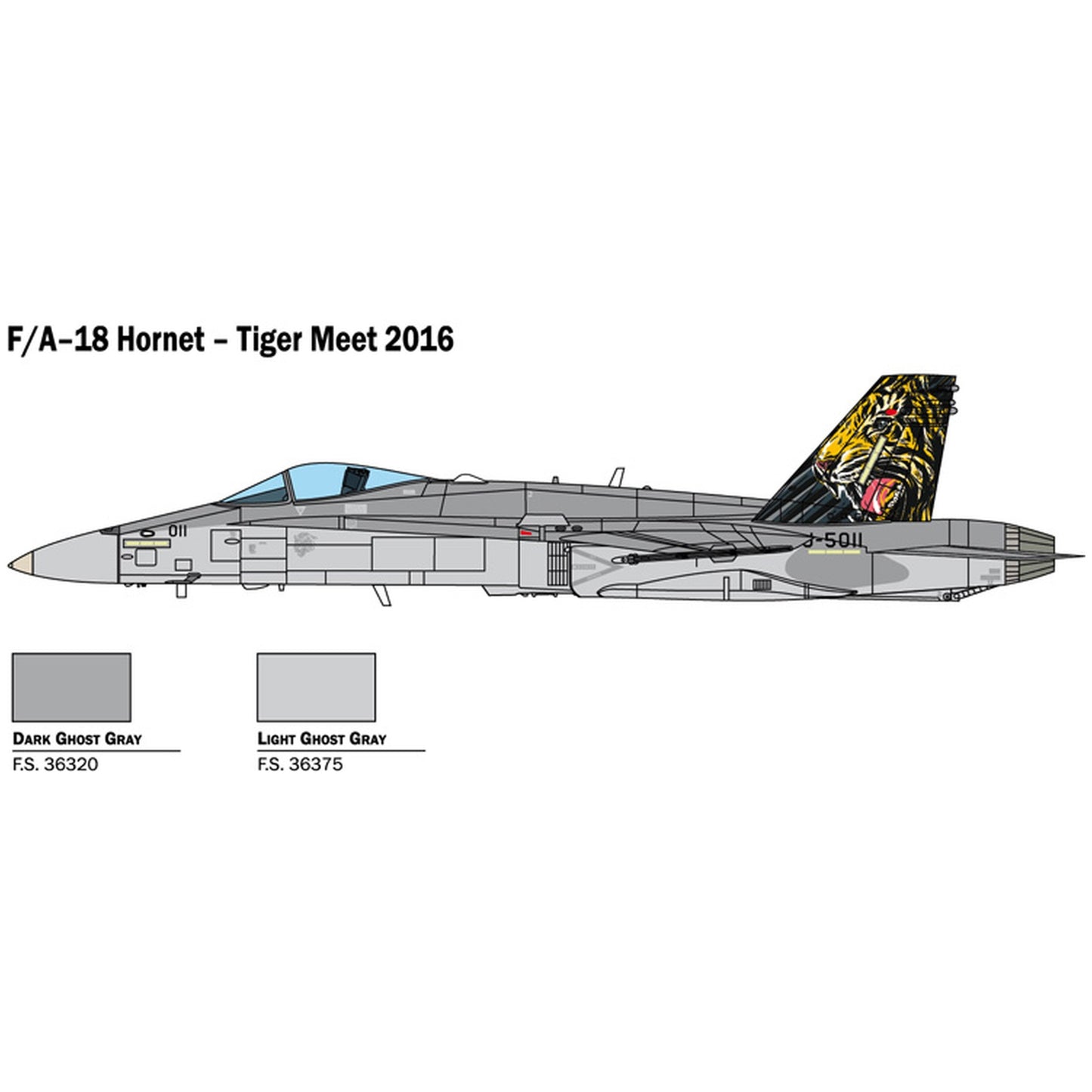 Maqueta de avion militar Italeri F/A-18 Hornet "Tiger Meet 2016" Special Color - 1:72