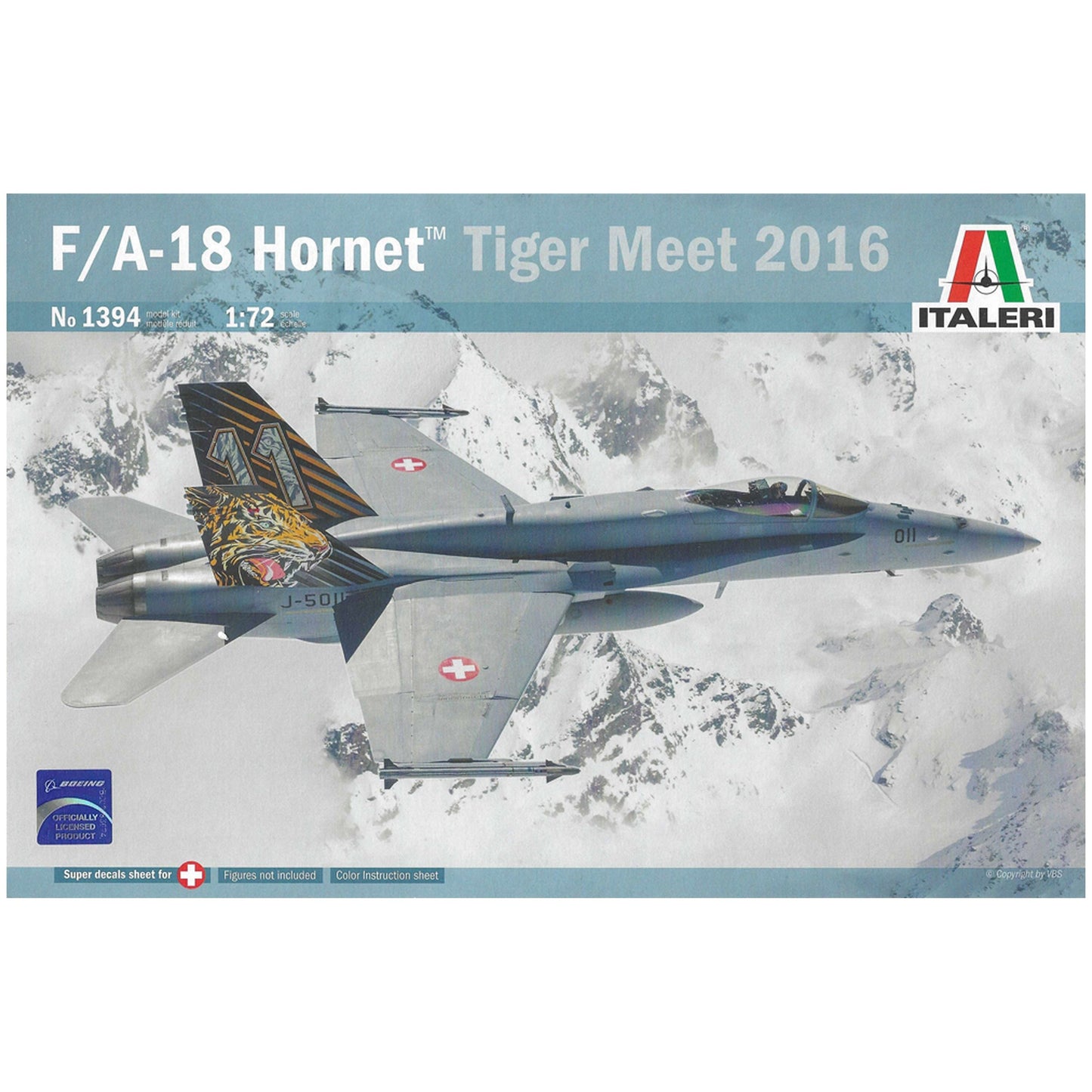 Maqueta de avion militar Italeri F/A-18 Hornet "Tiger Meet 2016" Special Color - 1:72