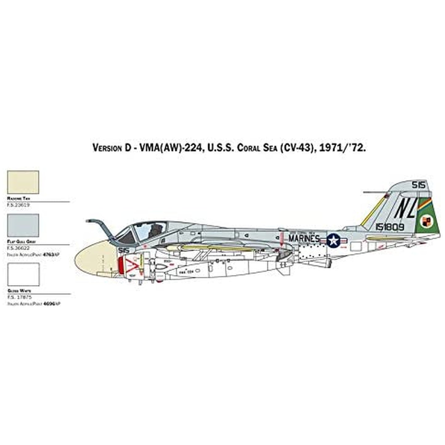 Maqueta de avion militar Italeri Ka-6D Intruder - 1:72