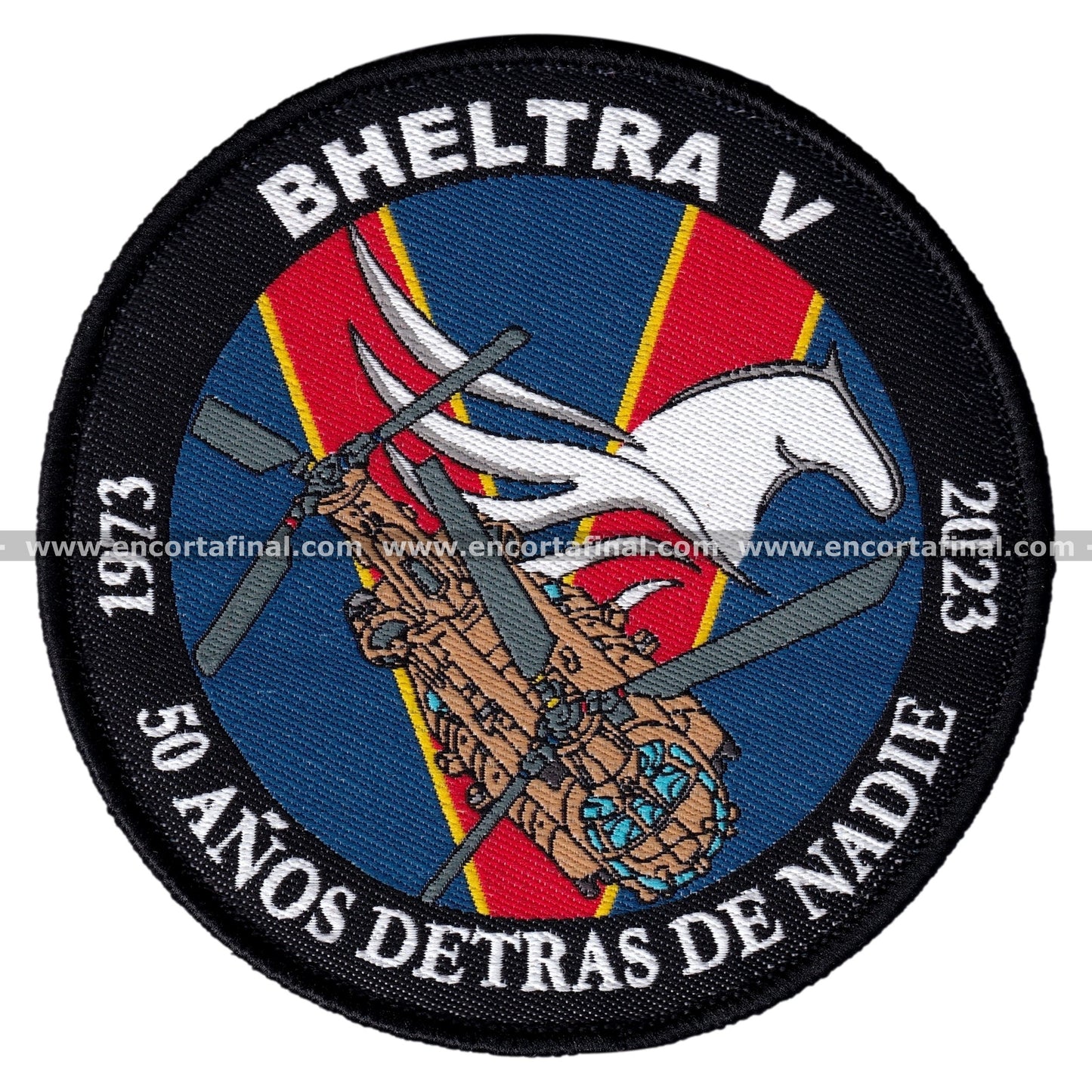 Helicopter Transport Battalion V (BHELTRA V) Patch - 50 Years Behind Nobody - 1973-2023 - Boeing CH-47 Chinook