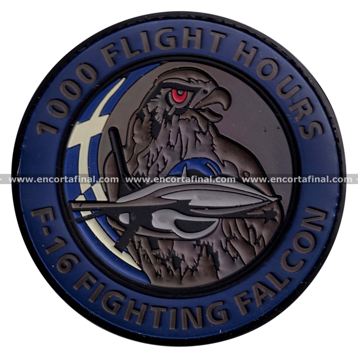Parche Greek Air Force - Swirl - 1000 Flight Hours - Lockheed Martin F-16 Fighting Falcon